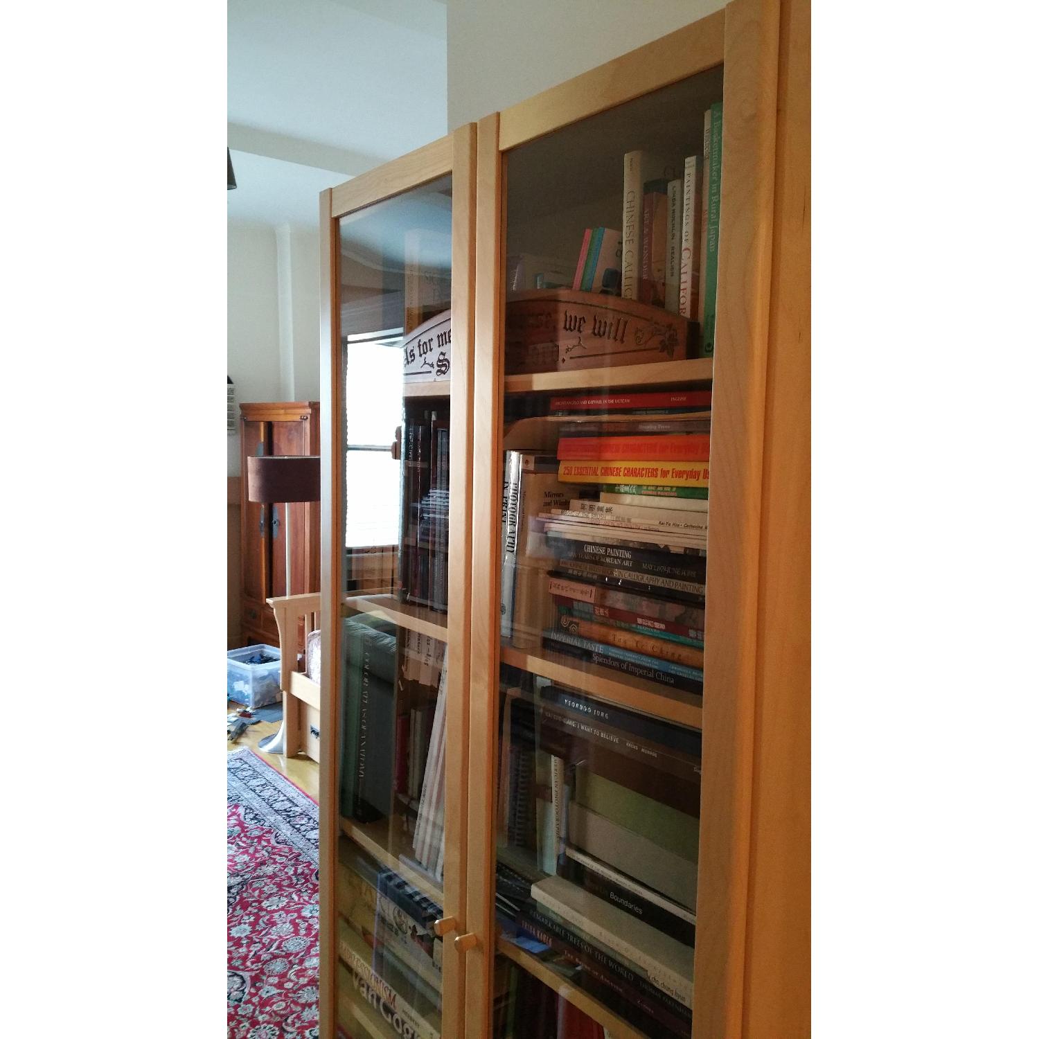 Ikea Tall Birch Veneer Billy Bookshelves - image-3