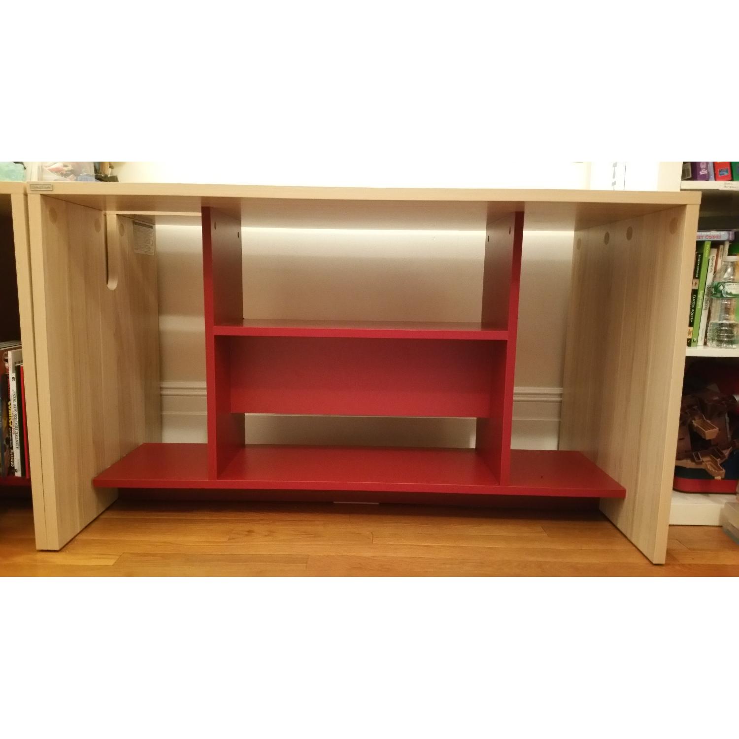 Birch & Red Veneer Computer Desks - image-1