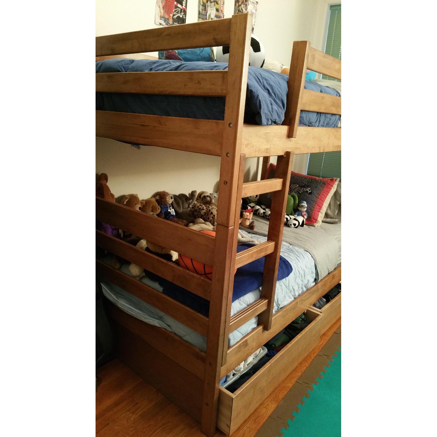 Vermont Precision Woodworks Twin Bunk Beds w/ 2 Storage Drawers - image-4