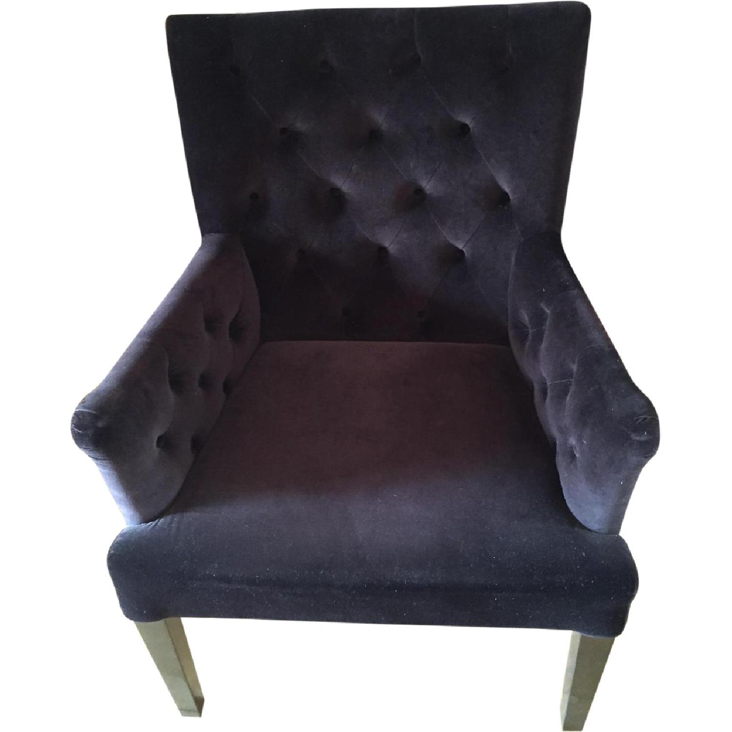 Regal Purple Arm Chair AptDeco