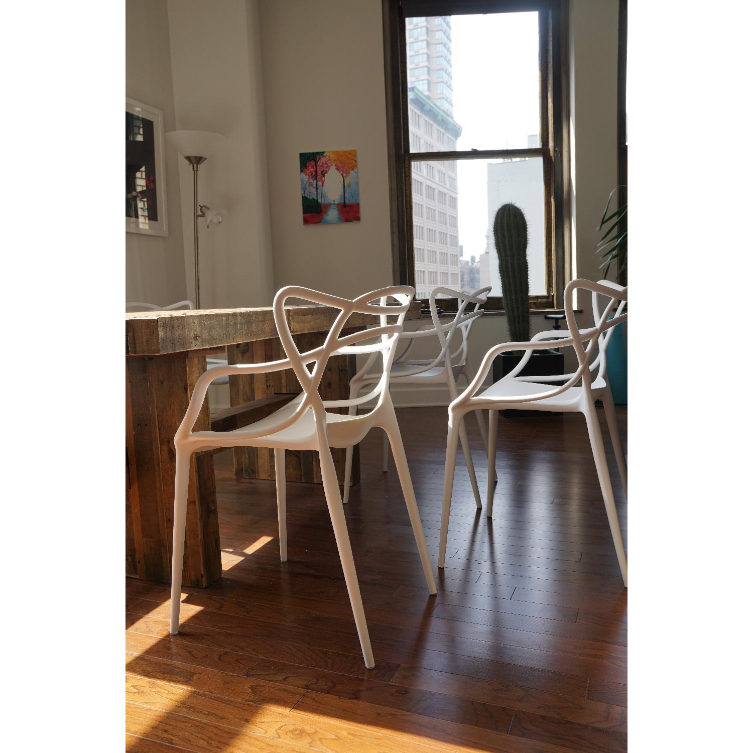 Kartell Phillipe Starck Masters Stackable White Chairs - Set of 6 - image-2