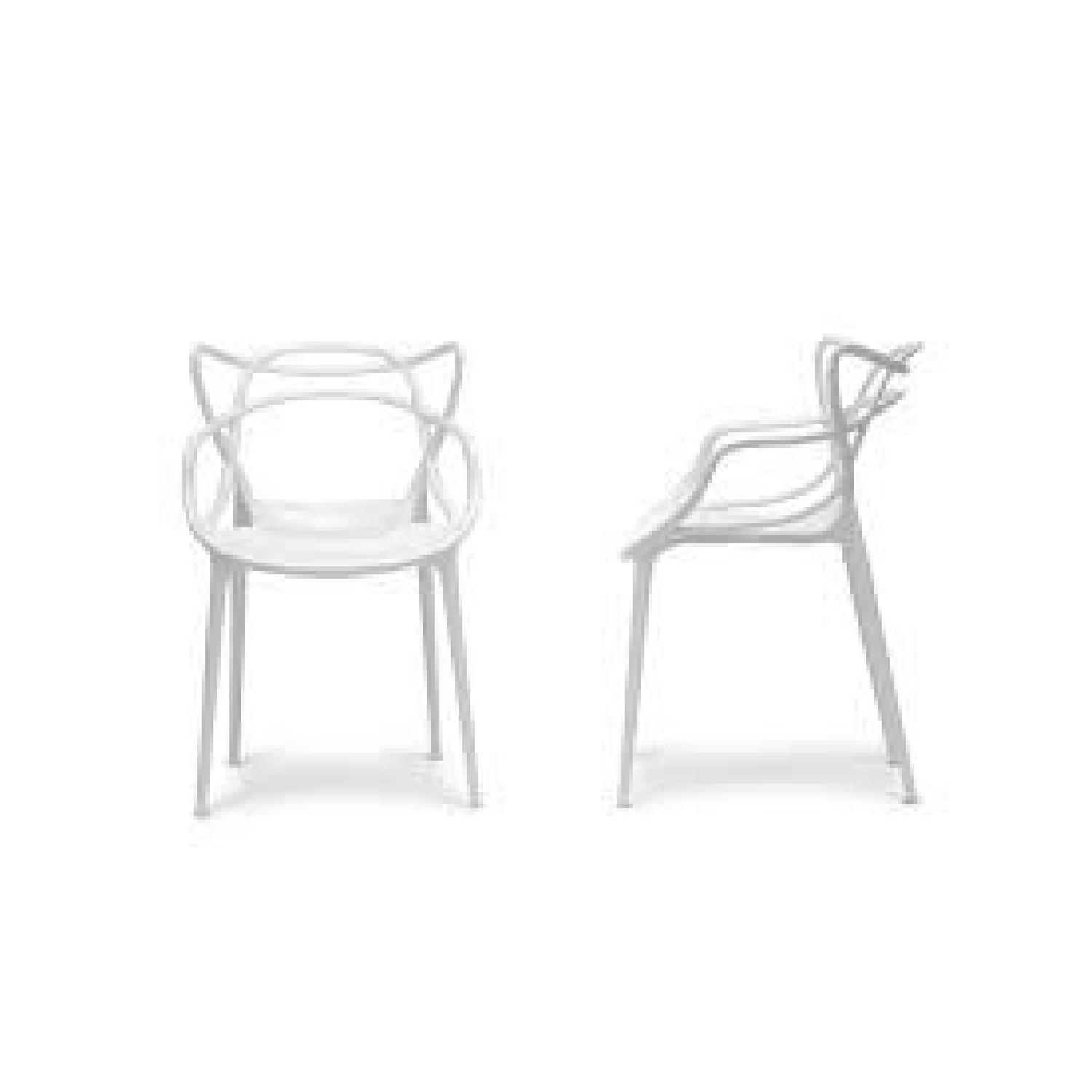 Kartell Phillipe Starck Masters Stackable White Chairs - Set of 6 - image-3