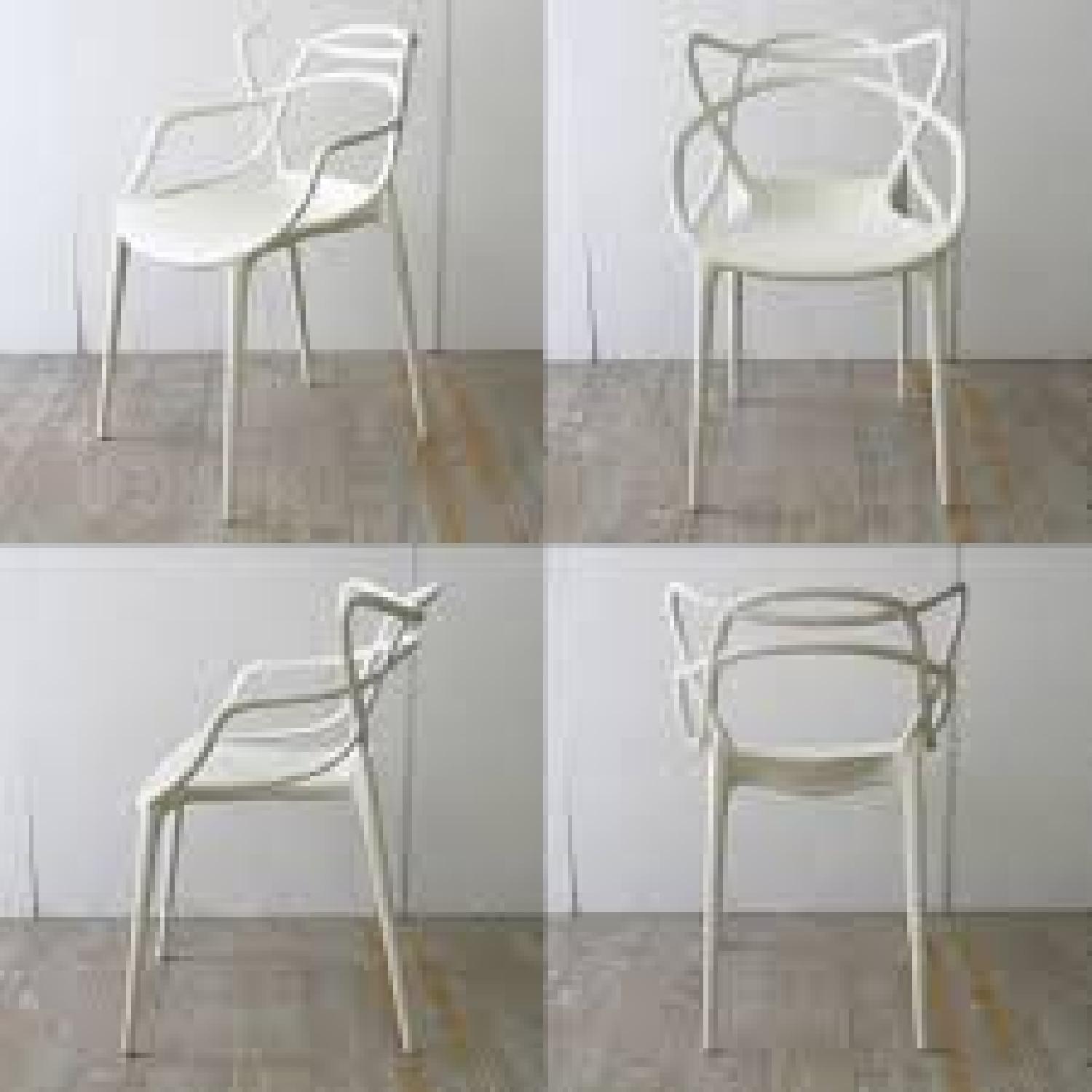 Kartell Phillipe Starck Masters Stackable White Chairs - Set of 6 - image-4