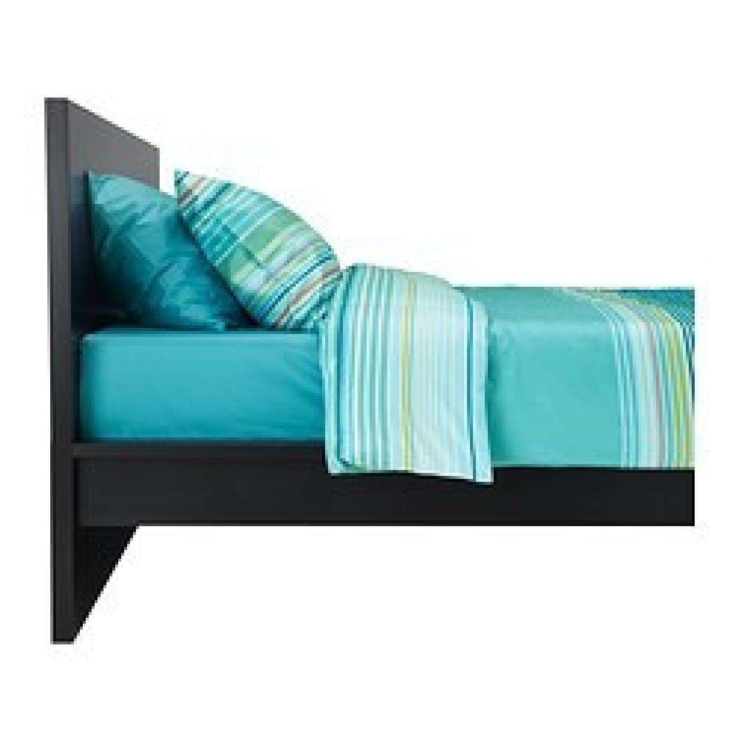 Ikea Malm Full Sized Bed w/ Floating Nightstands AptDeco