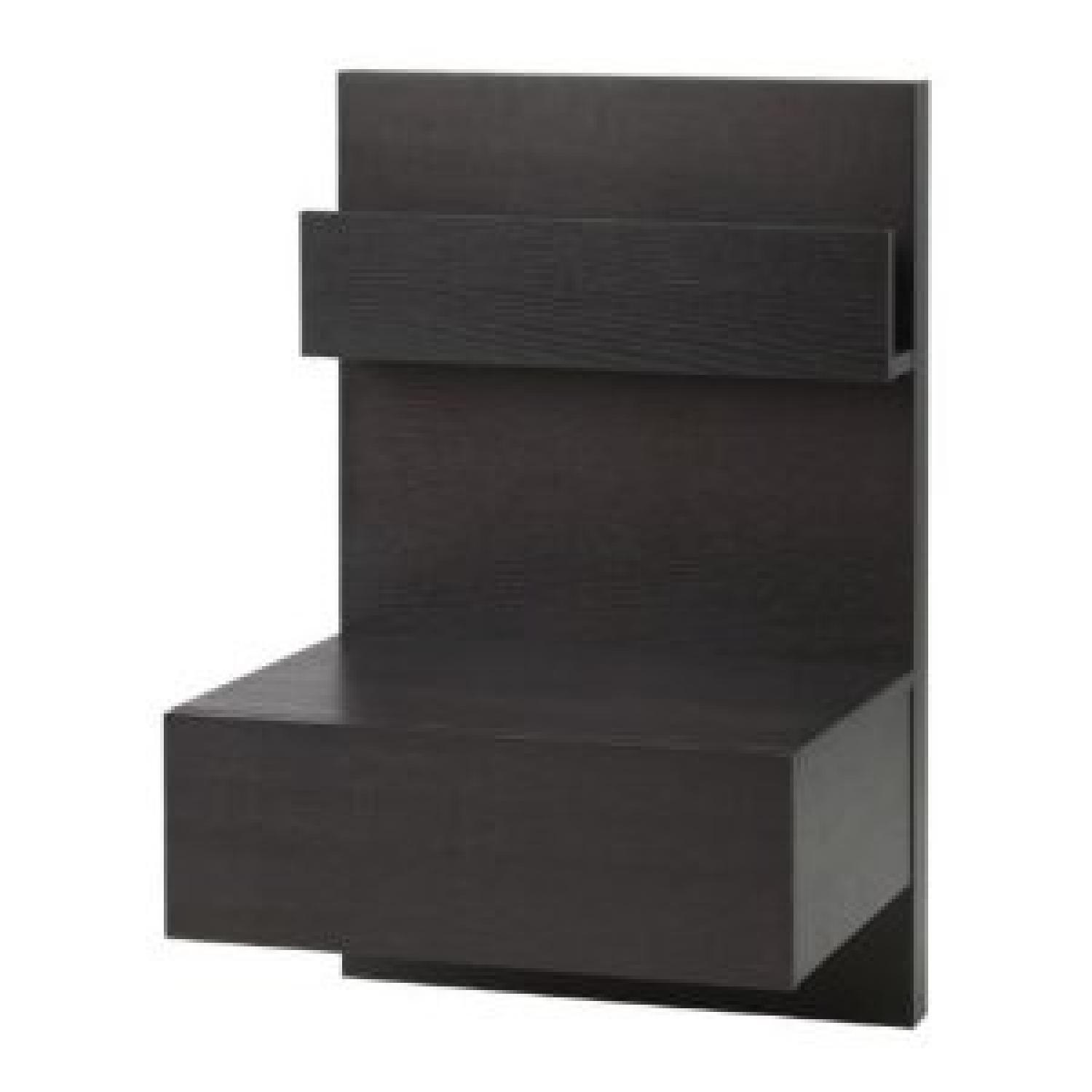 Ikea Malm Full Sized Bed w/ Floating Nightstands AptDeco