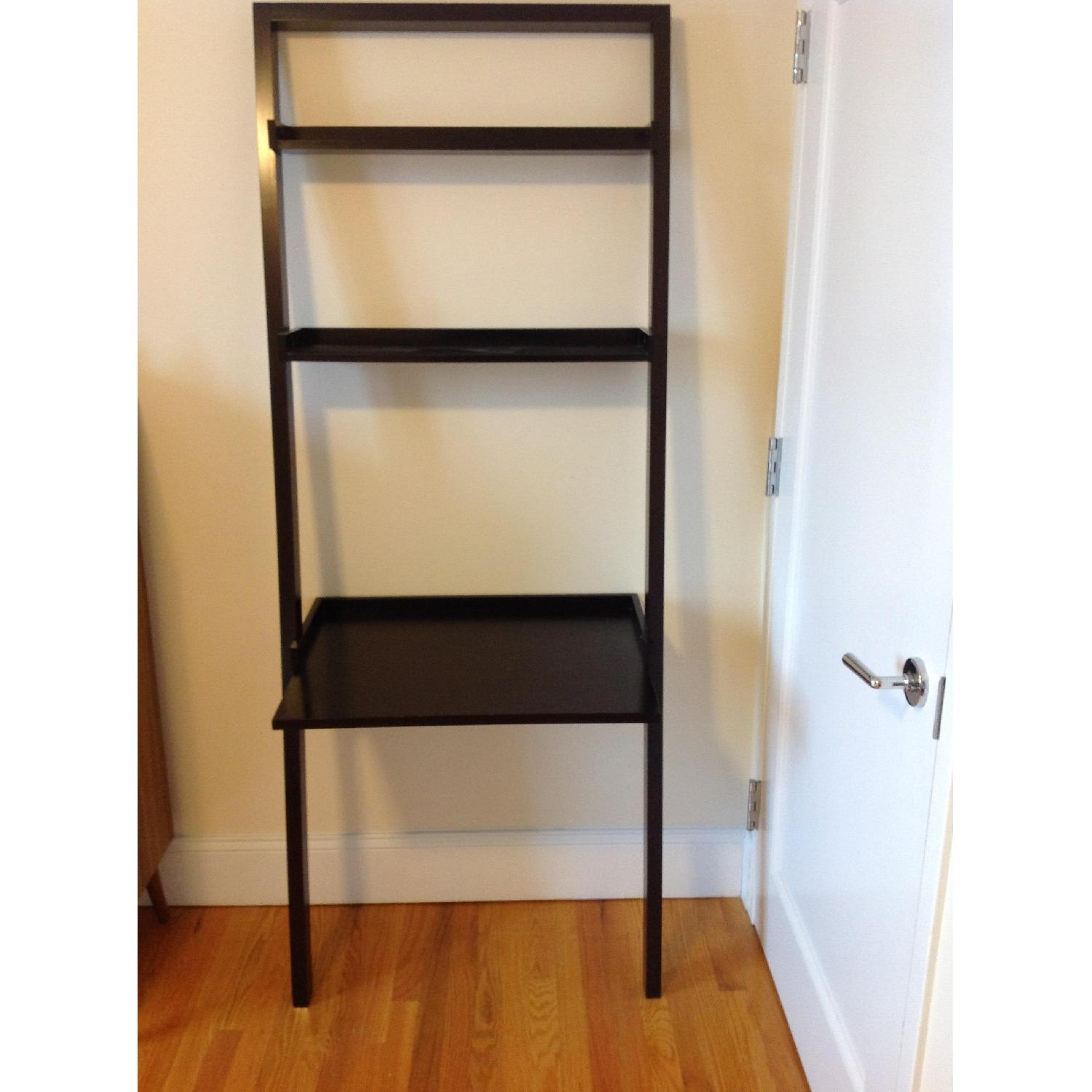 Crate & Barrel Sloan Espresso Leaning Desk - image-2