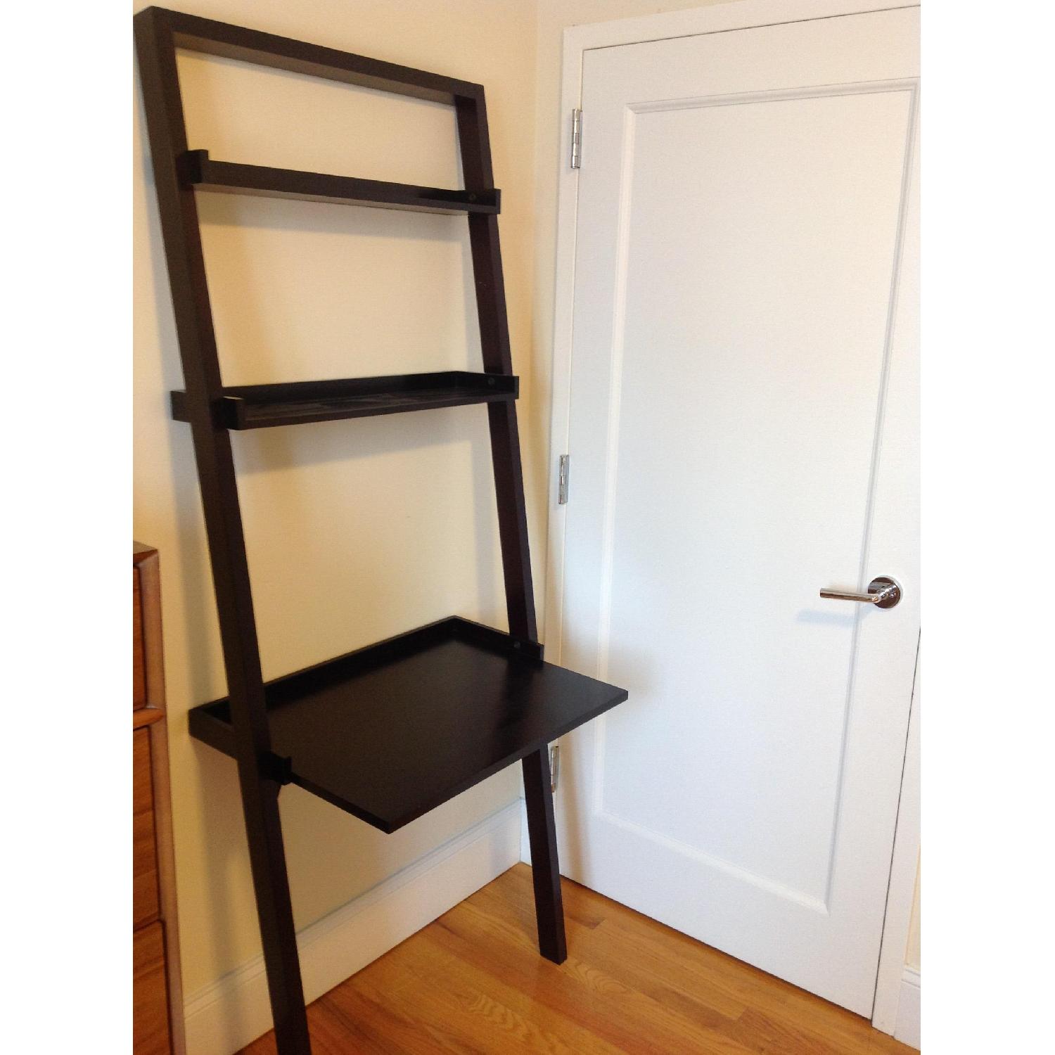 Crate & Barrel Sloan Espresso Leaning Desk - image-3