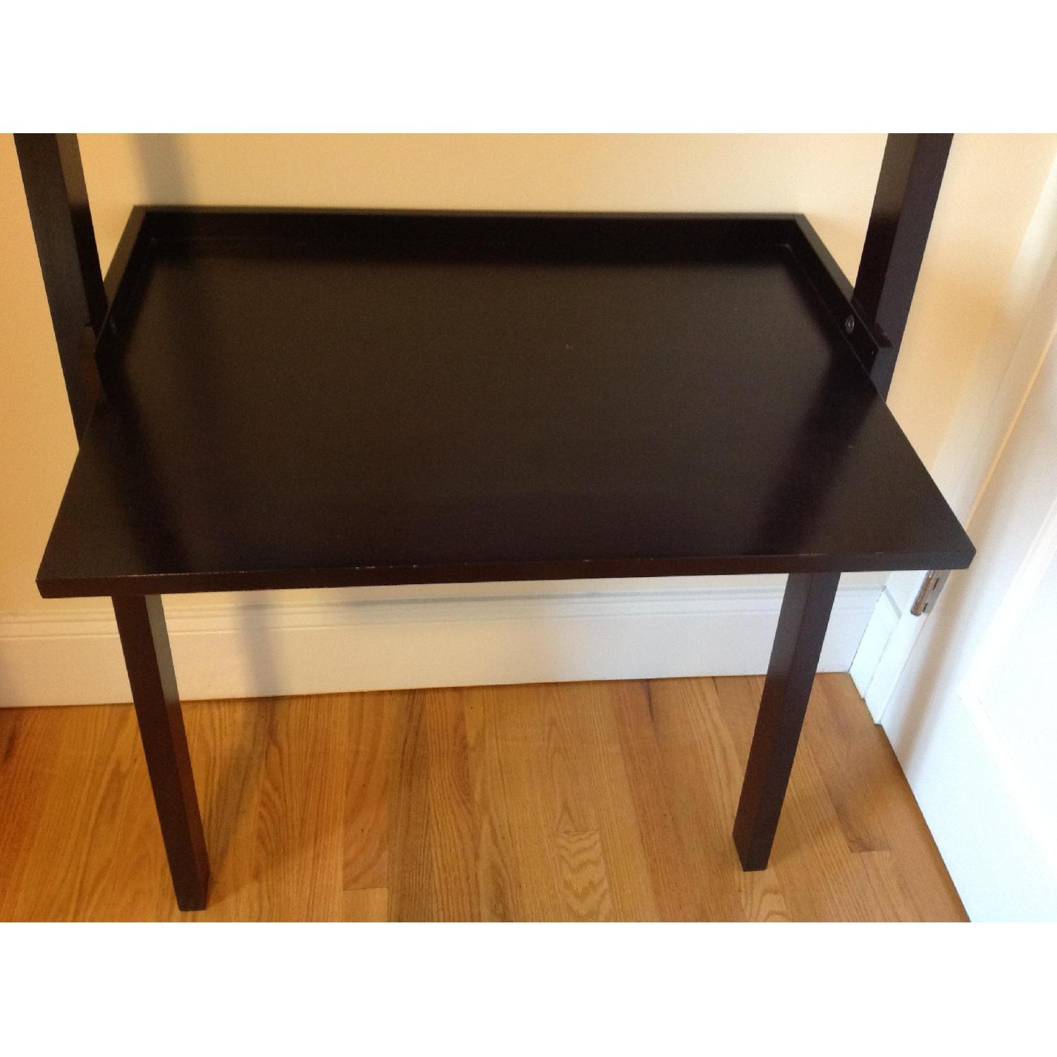 Crate & Barrel Sloan Espresso Leaning Desk - image-4