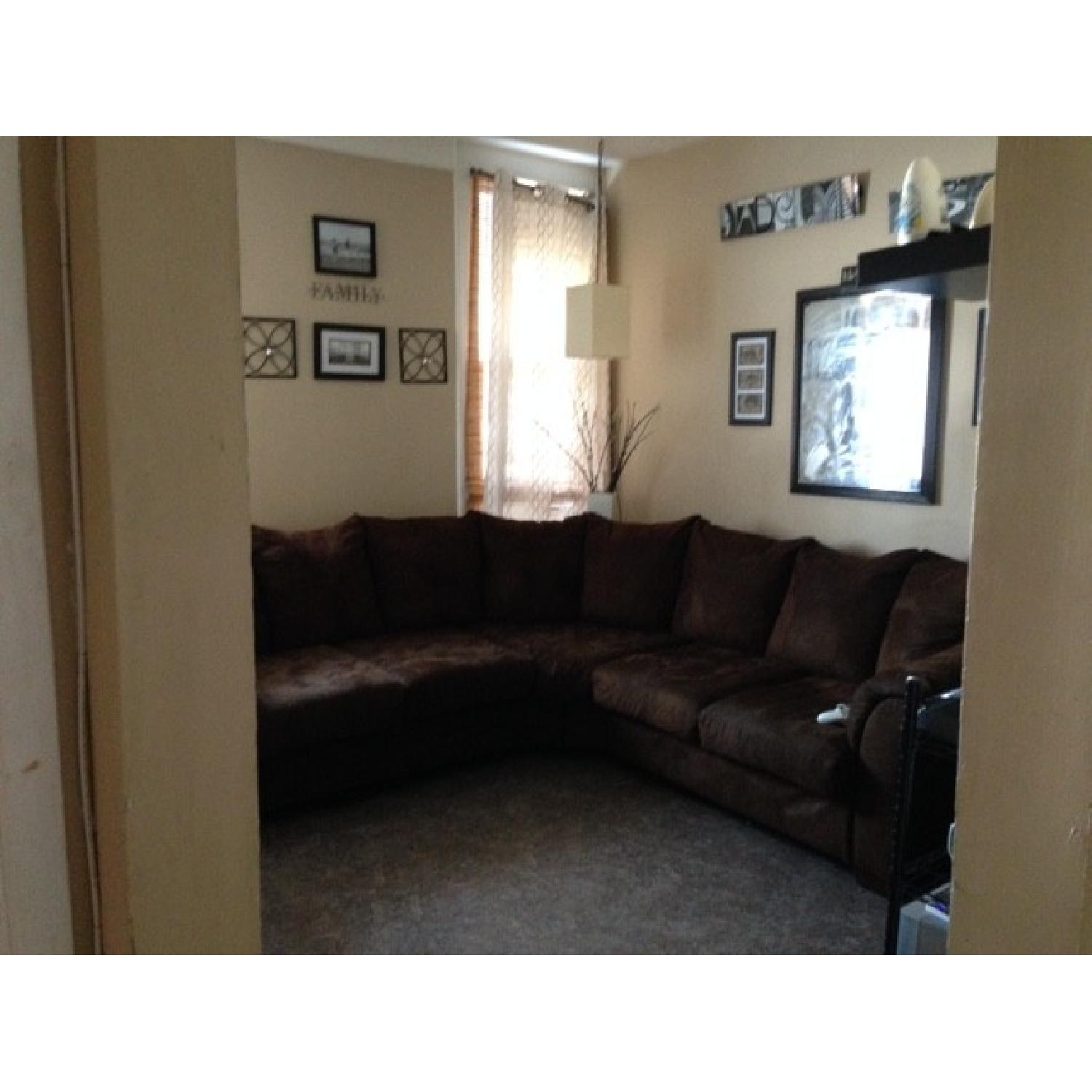 Ashley's Brown Sectional Sofa - image-1