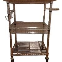Trinity EcoStorage Bamboo Kitchen Cart - AptDeco