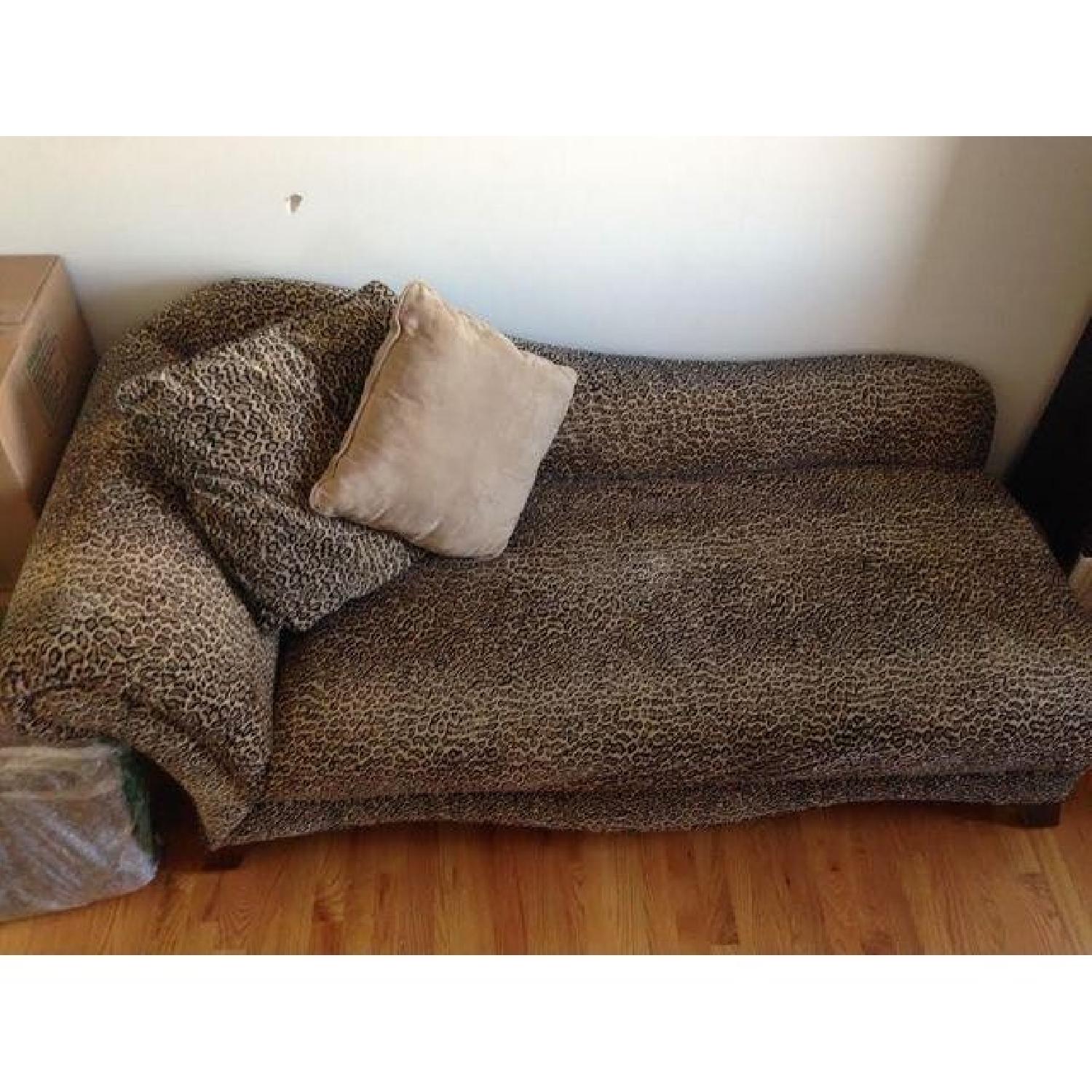 Z Gallerie Cheetah Print Chaise Lounge - image-1