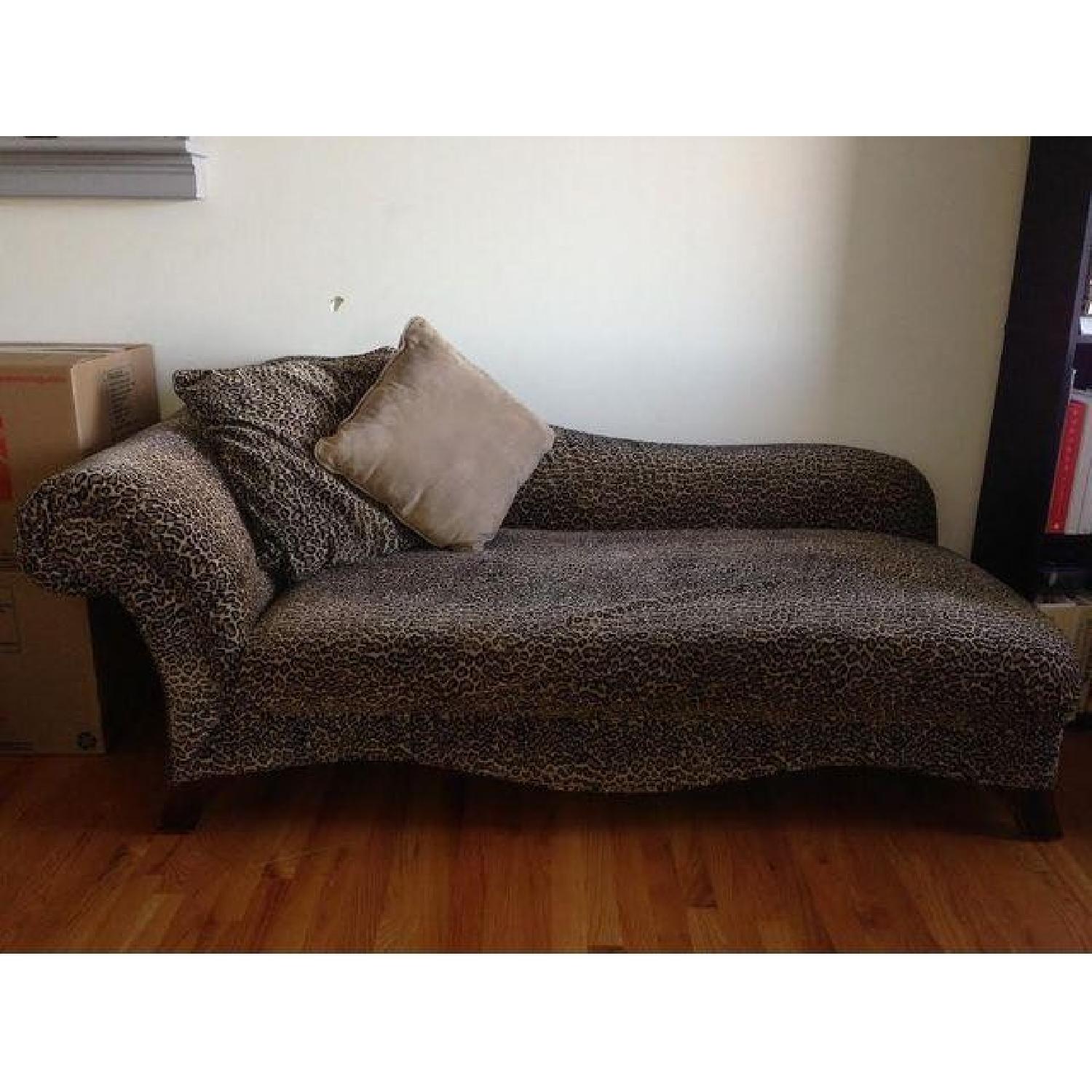 Z Gallerie Cheetah Print Chaise Lounge - image-2