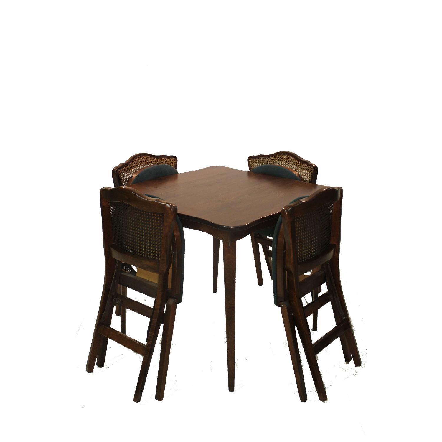 Game Table w/ 4 Folding Chairs - image-1