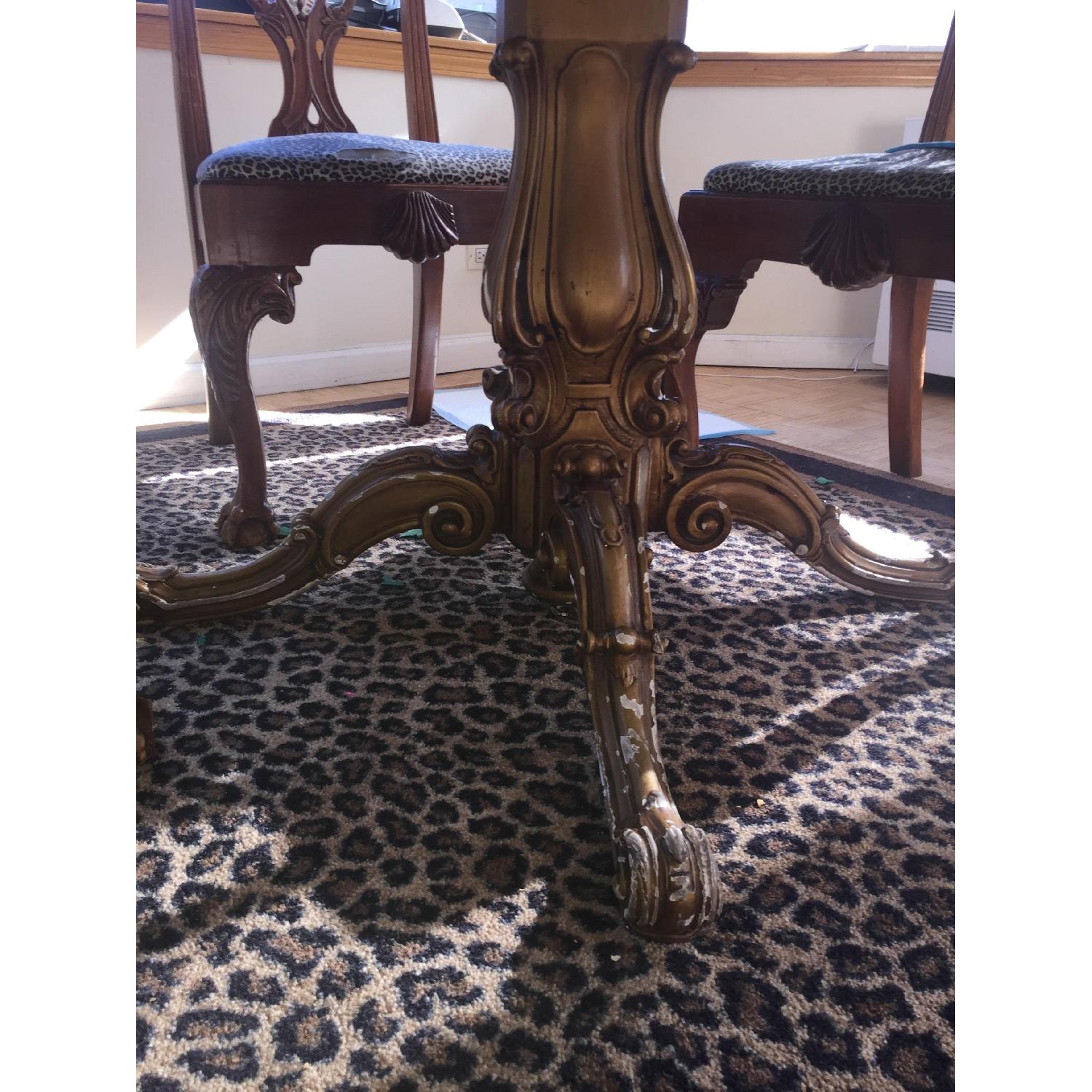 Vintage Italian Marble Dining Table w/ 4 Chairs - image-3
