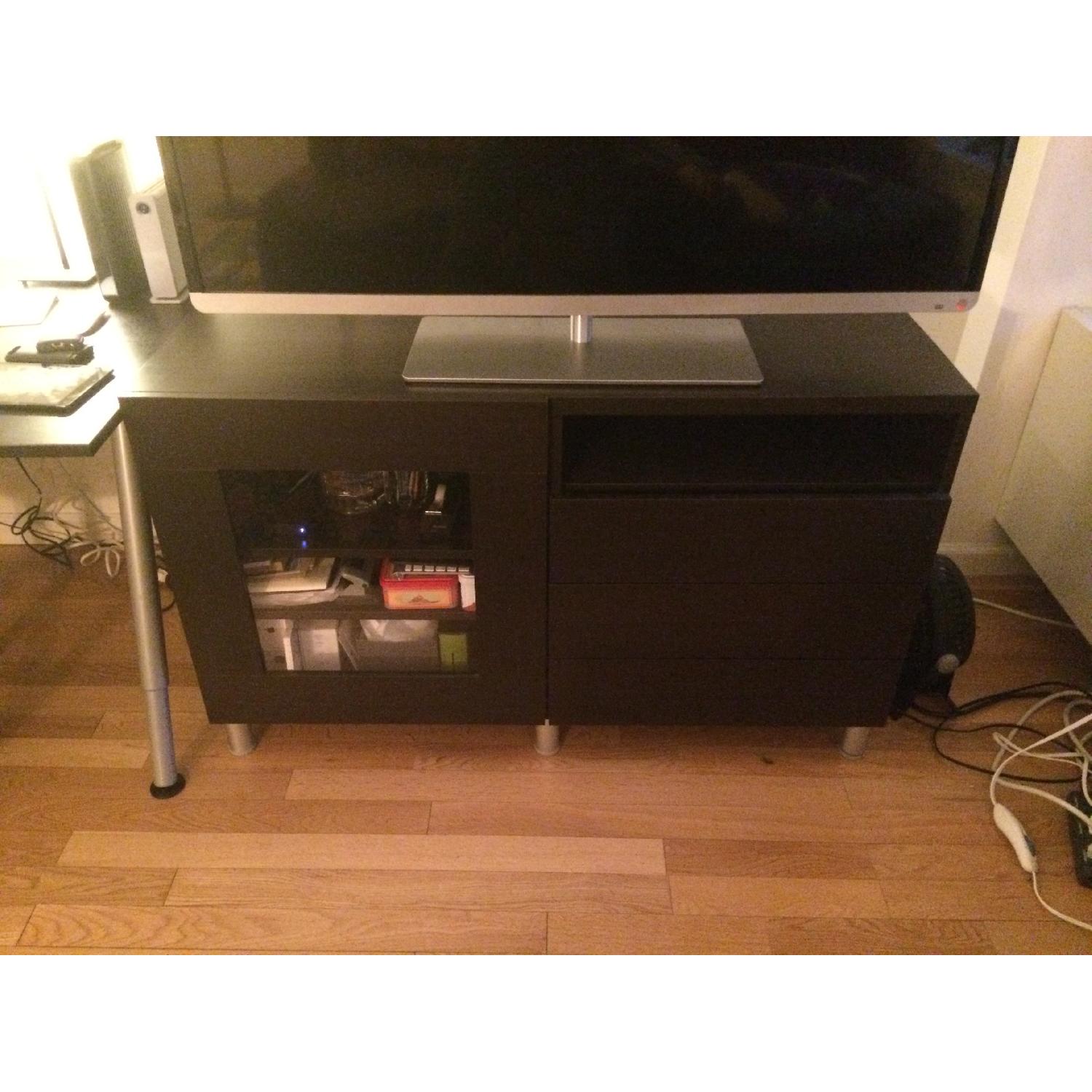 Ikea Besta Series Black-Brown Storage Combination - image-1