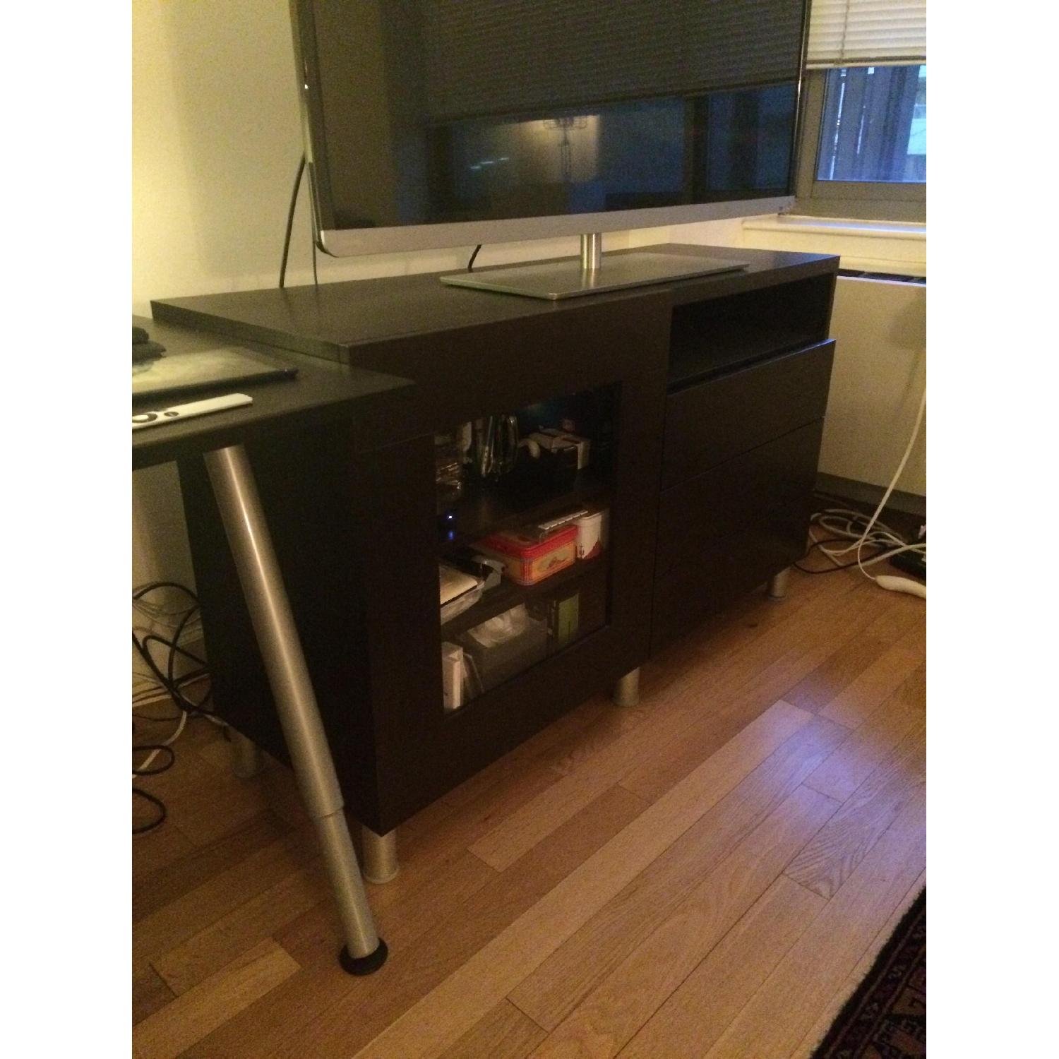 Ikea Besta Series Black-Brown Storage Combination - image-2