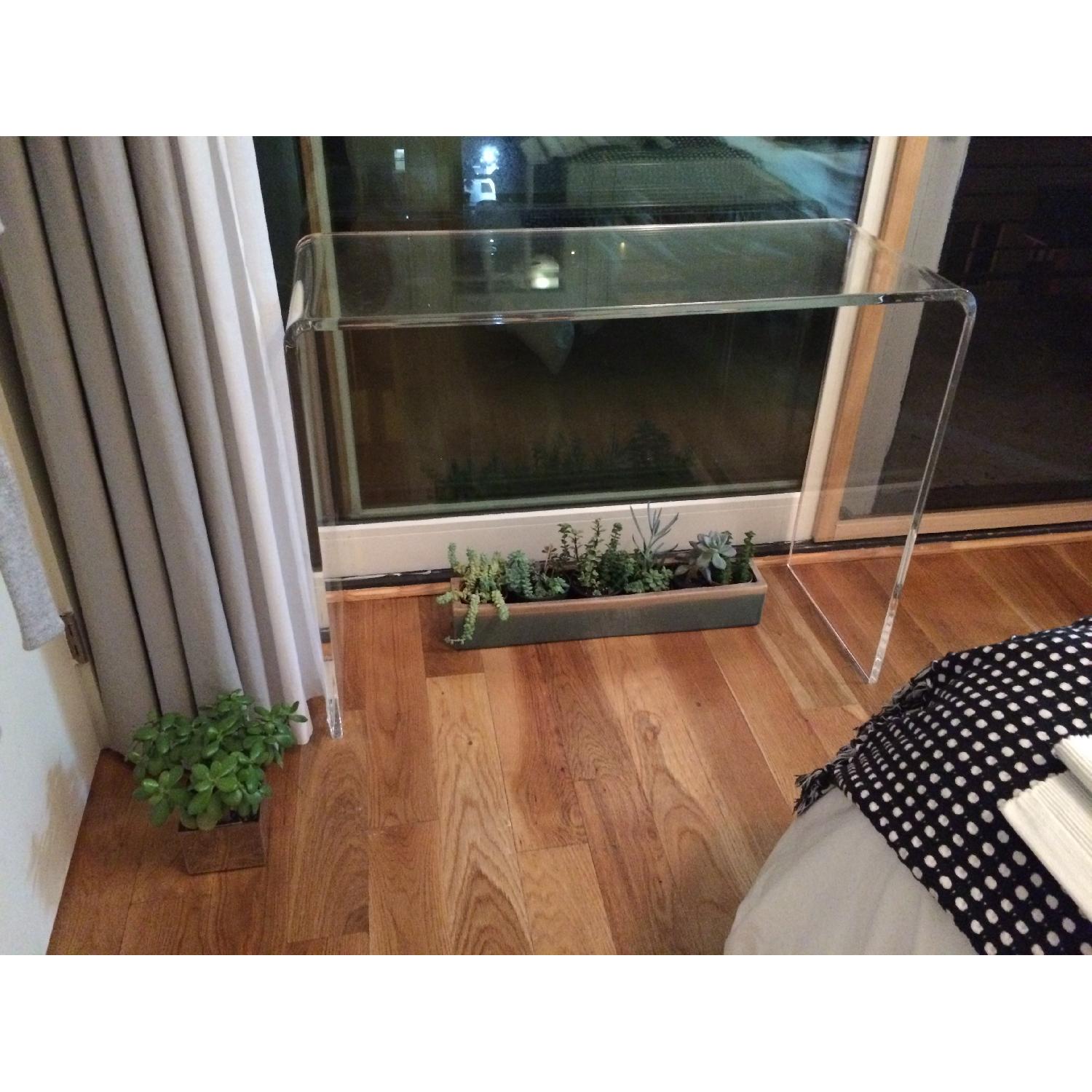 CB2 Peekaboo Clear Console Table - image-3