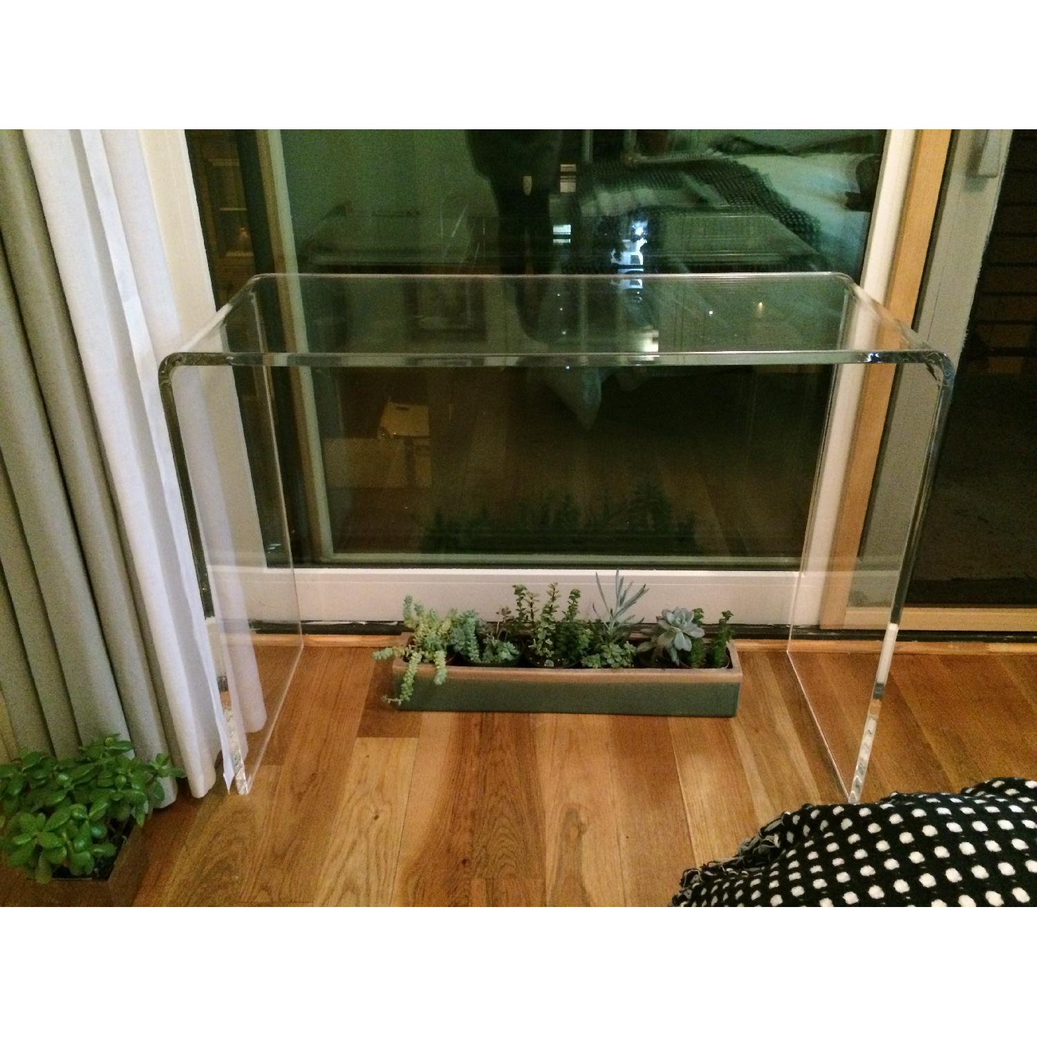 CB2 Peekaboo Clear Console Table - image-5