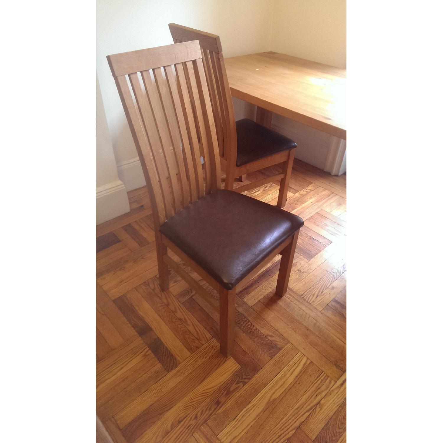 Wooden Dining Table w/ 4 Chairs - AptDeco