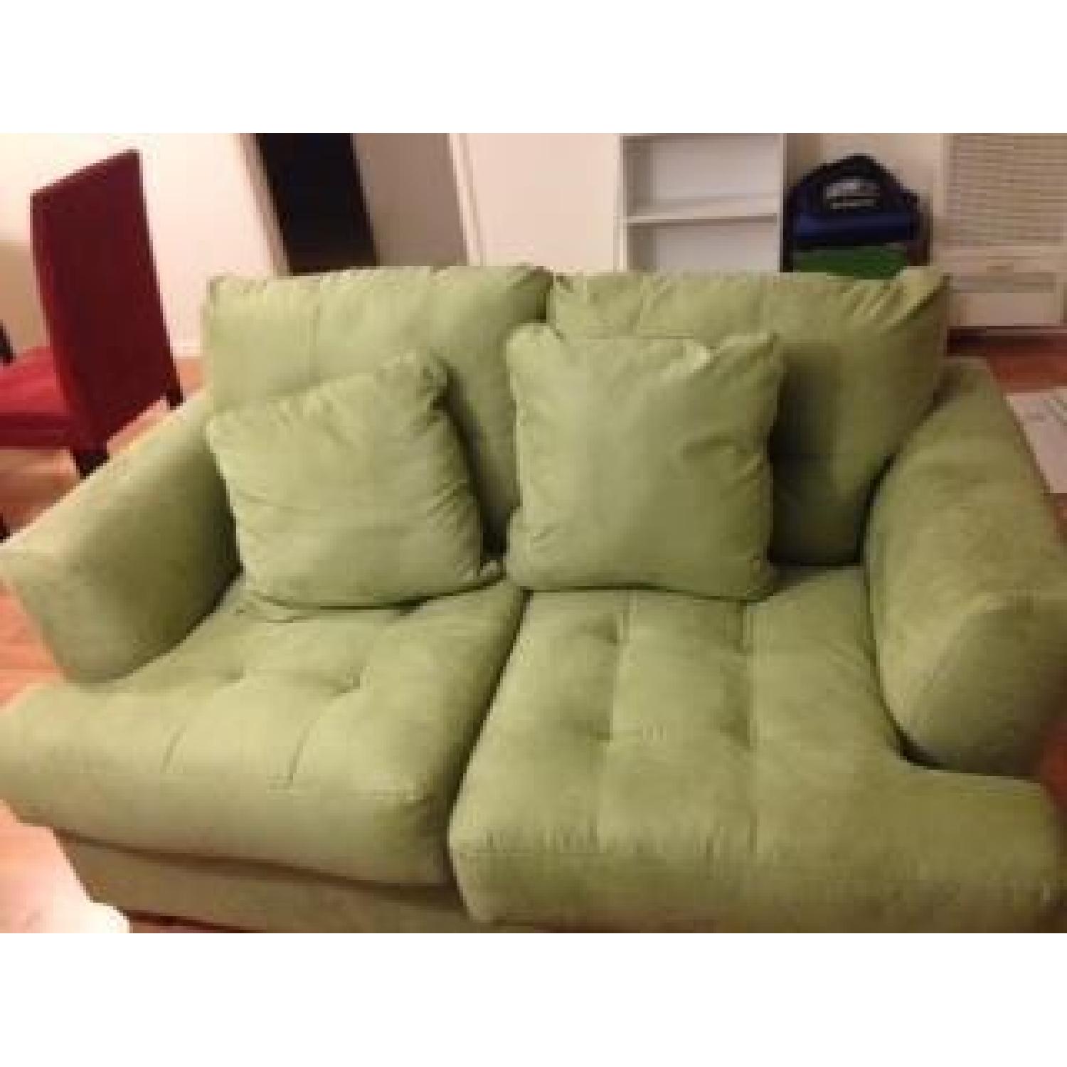 Kylee Lagoon Sage Green Loveseat - image-1