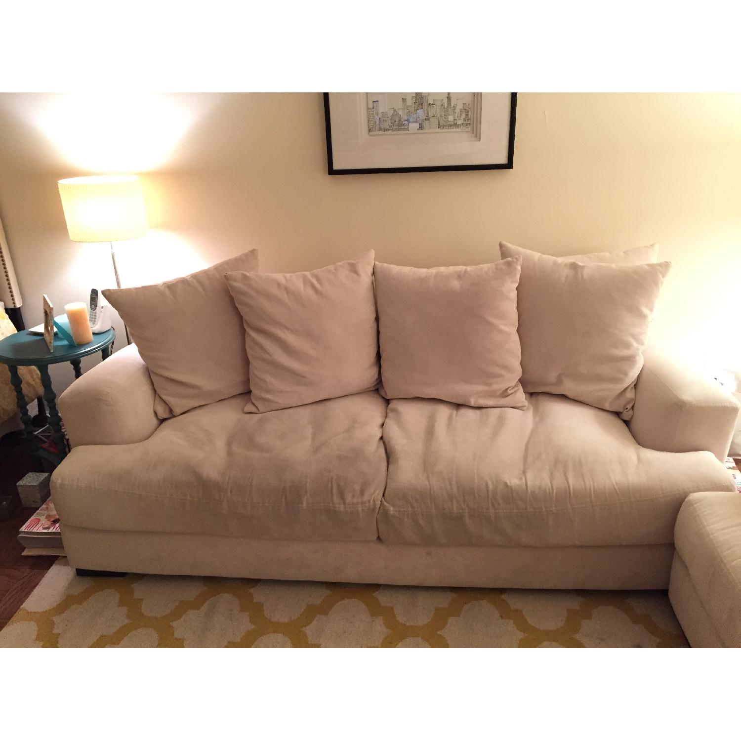 Z Gallerie White Stella Sofa AptDeco