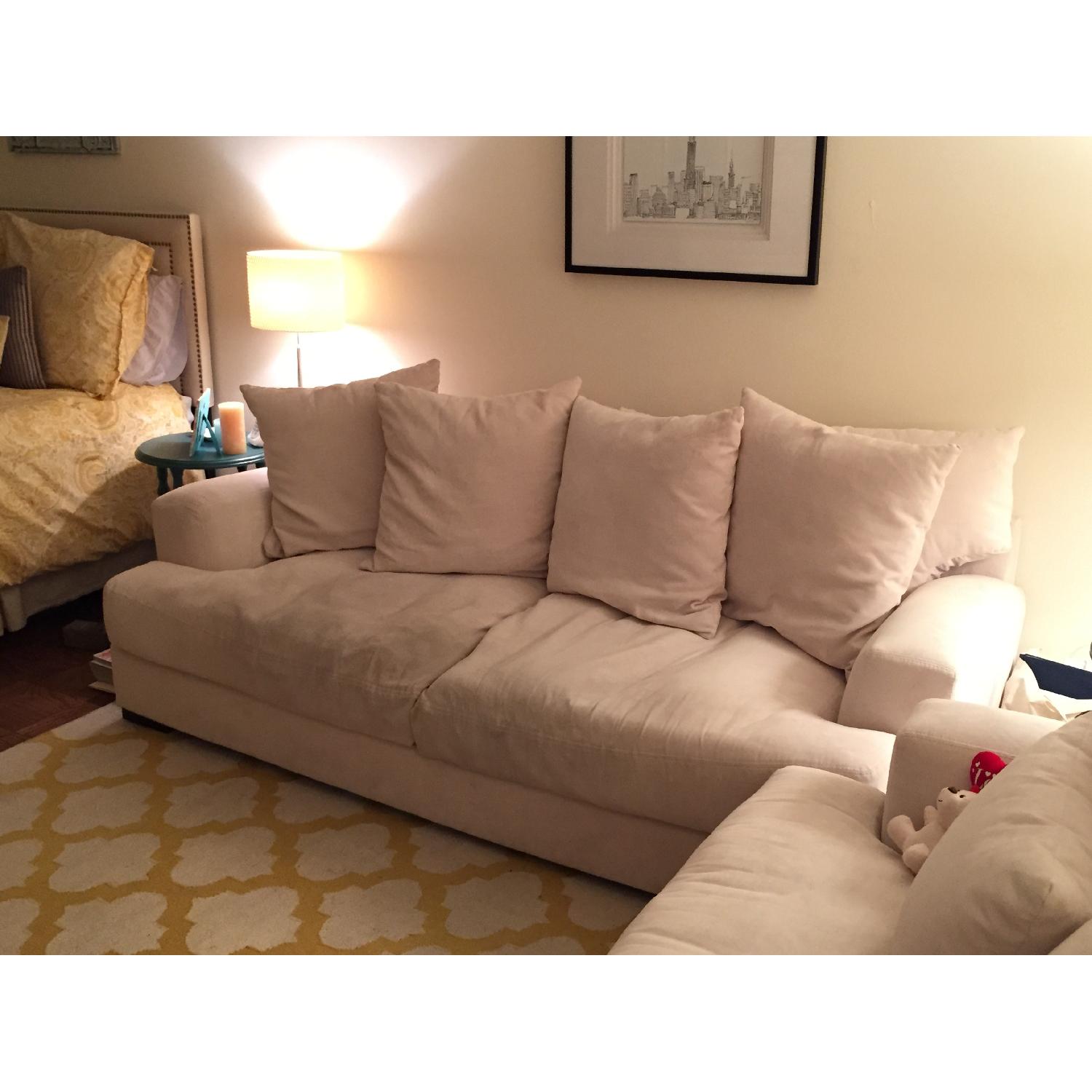 Z Gallerie White Stella Sofa AptDeco