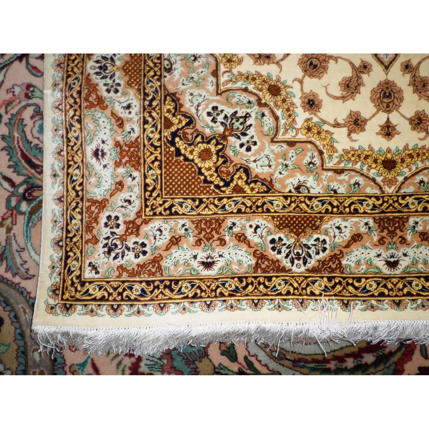 Persian Hand Knotted Pure Silk Rug - image-1