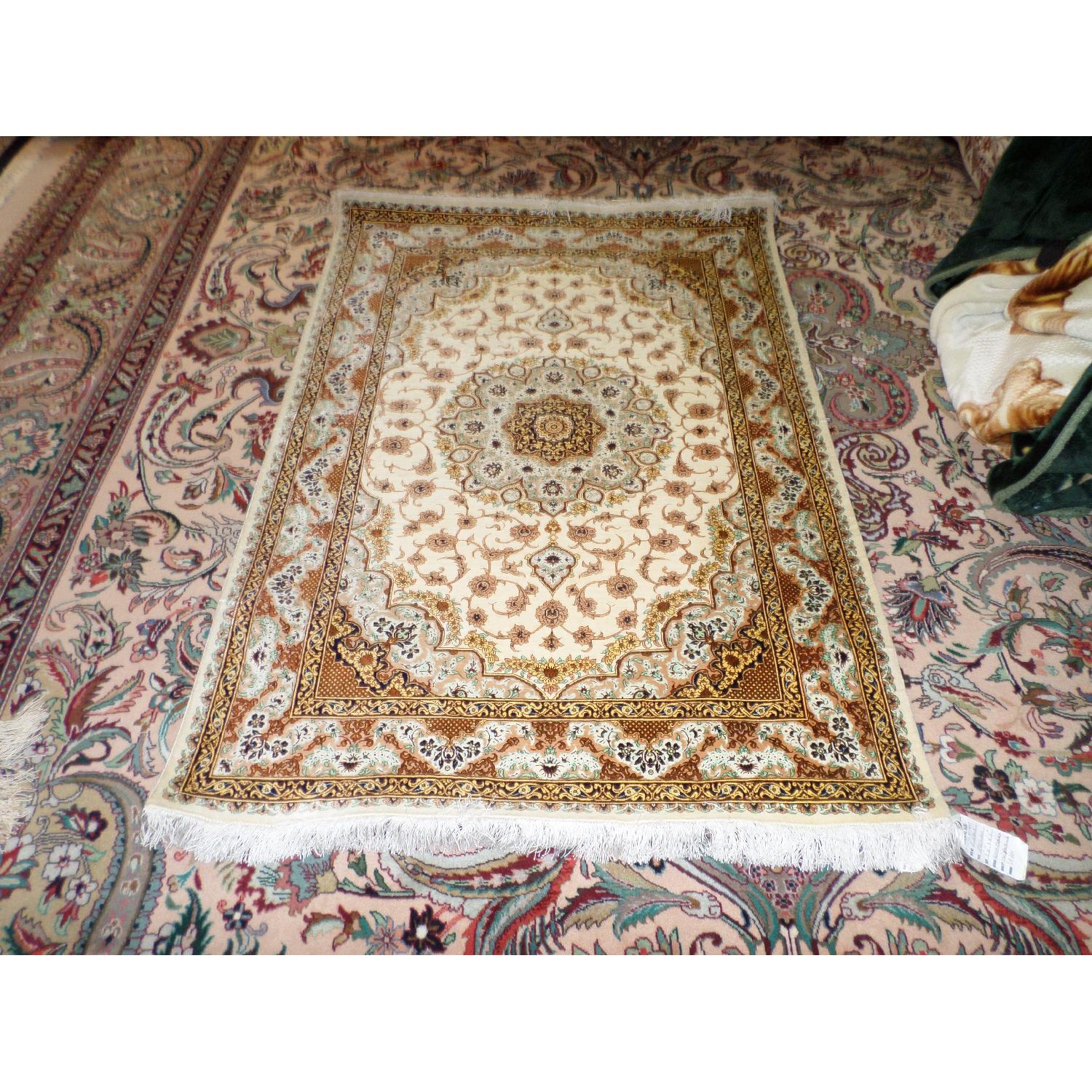 Persian Hand Knotted Pure Silk Rug - image-3
