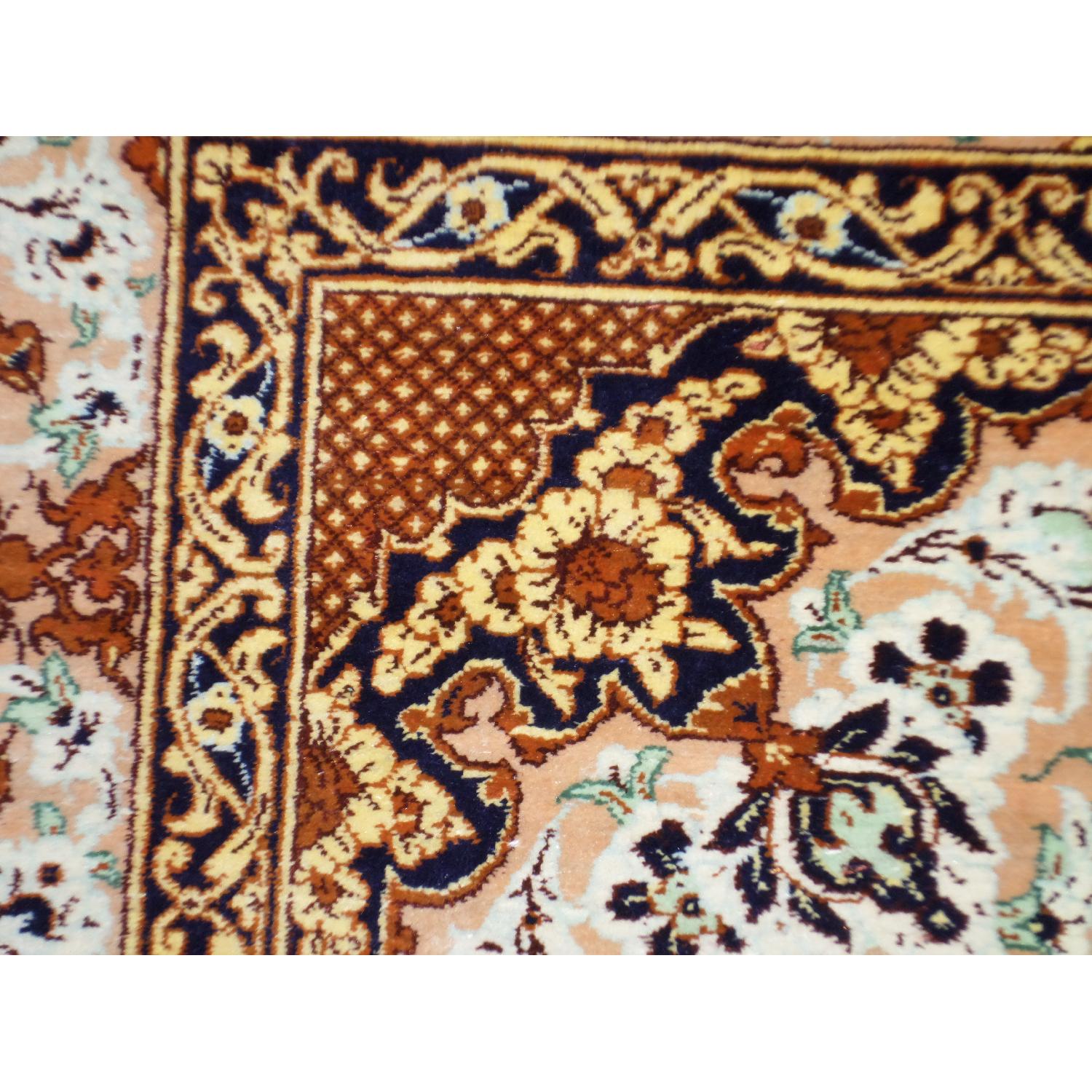 Persian Hand Knotted Pure Silk Rug - image-6
