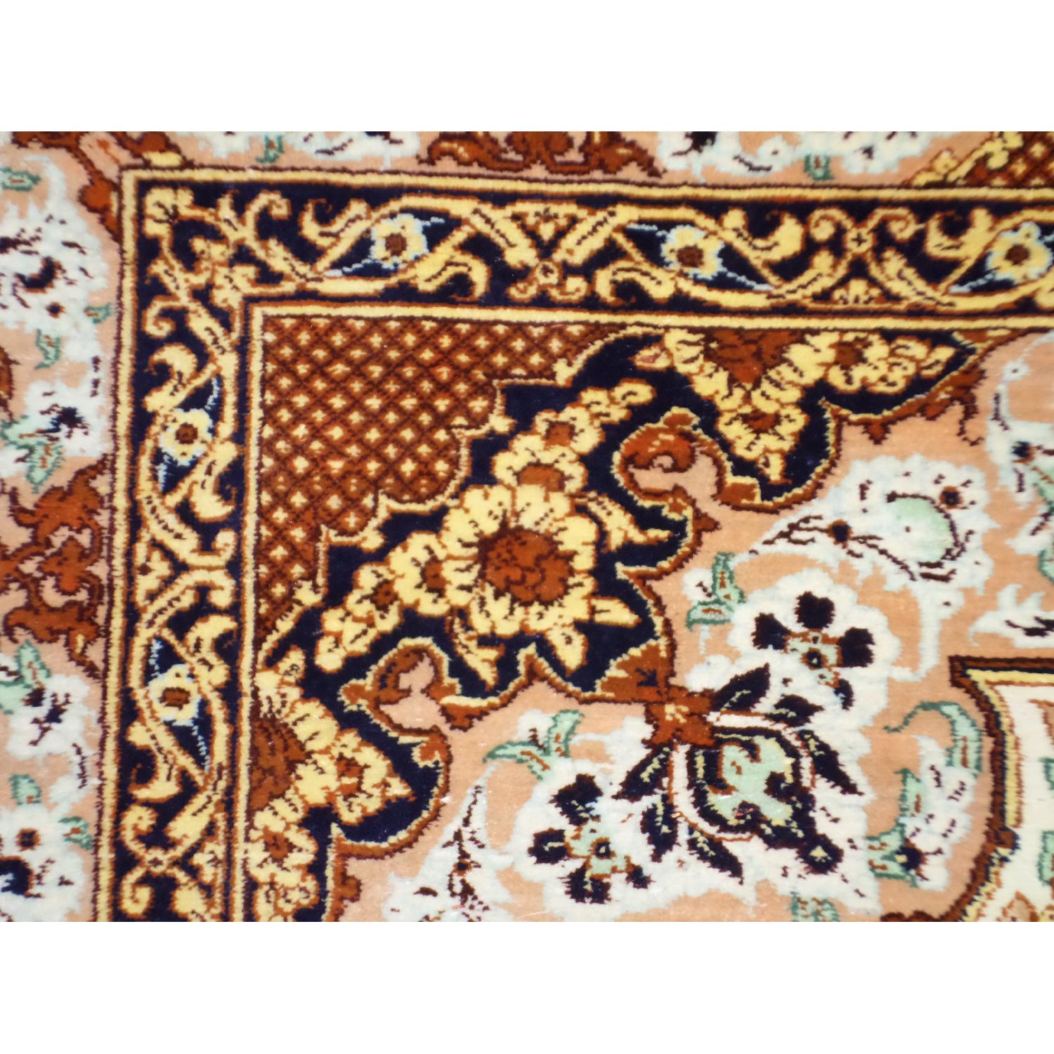 Persian Hand Knotted Pure Silk Rug - image-8