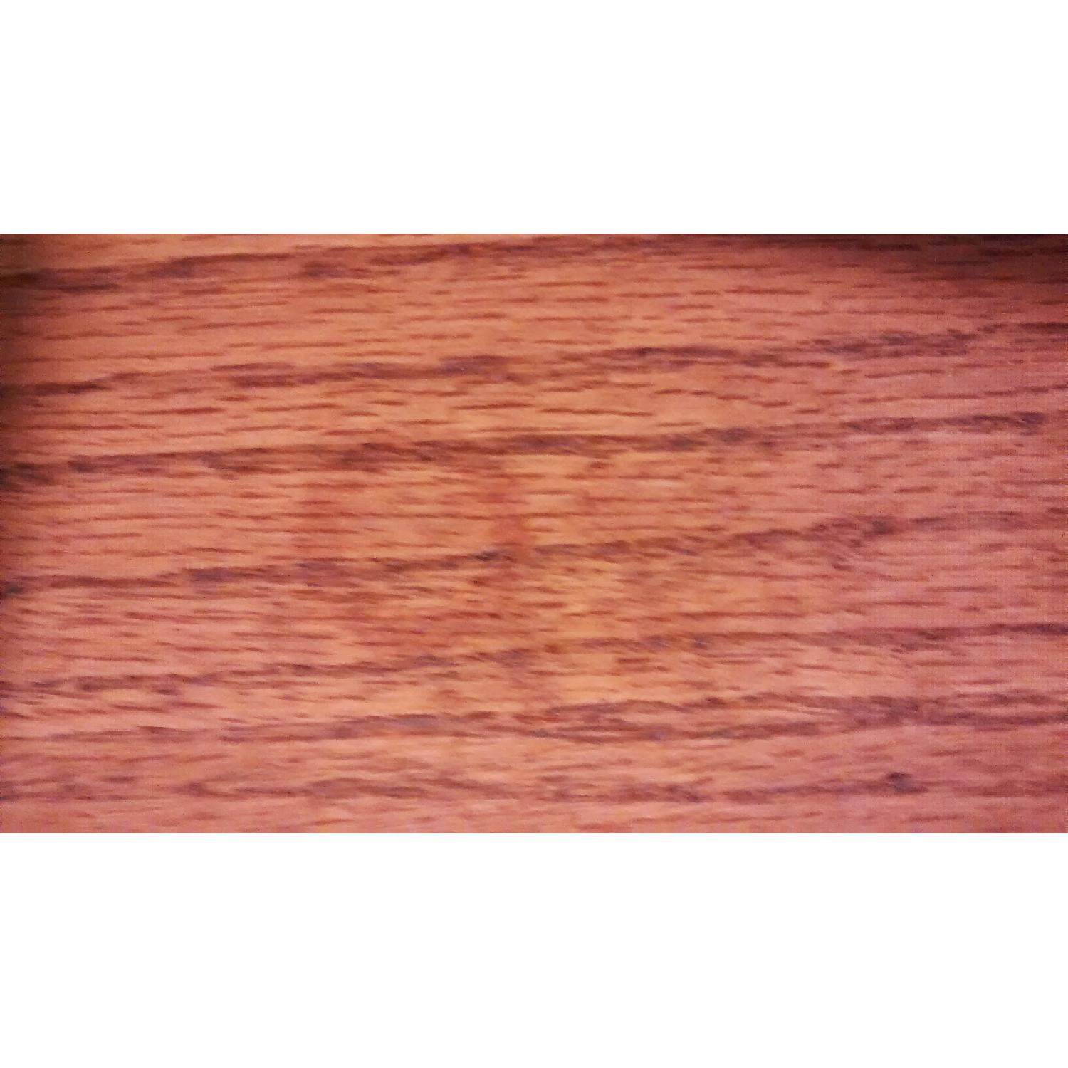 Vintage 1970s Solid Oak Shelving Unit w/ Glass Shelves - image-10