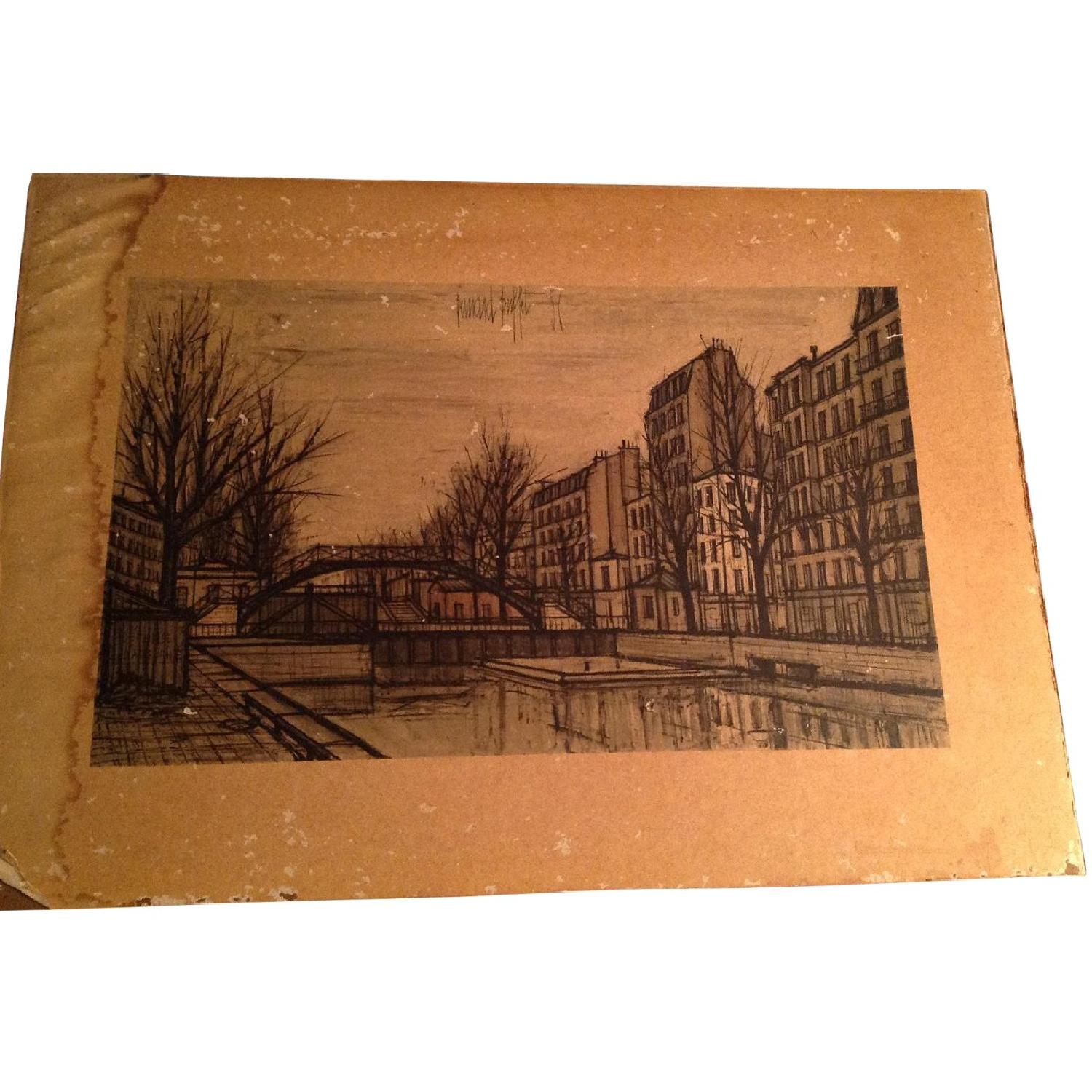 Bernard Buffet Print of Canal St. Martin - AptDeco