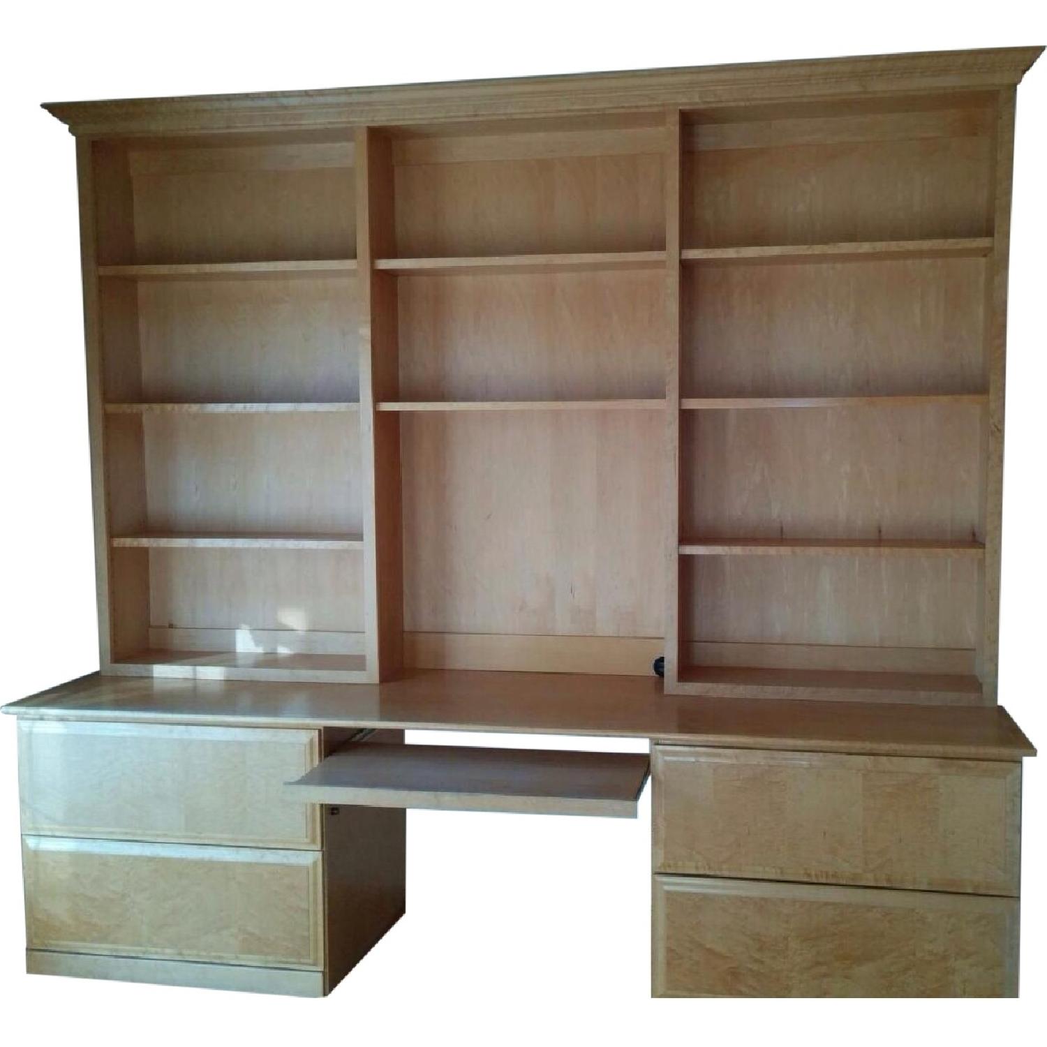 Overhead Hutch and Credenza Desk AptDeco