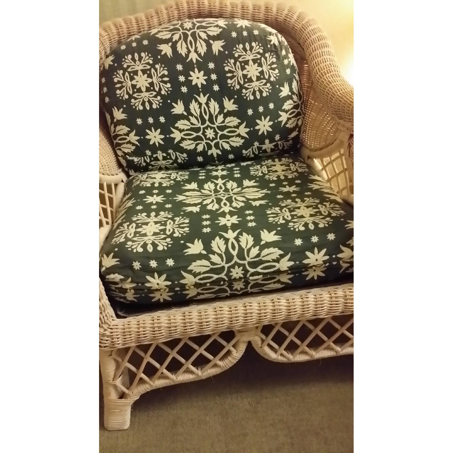 Henry Link Lexington Wicker Lounging Chairs w/ Matching Ottoman - image-2