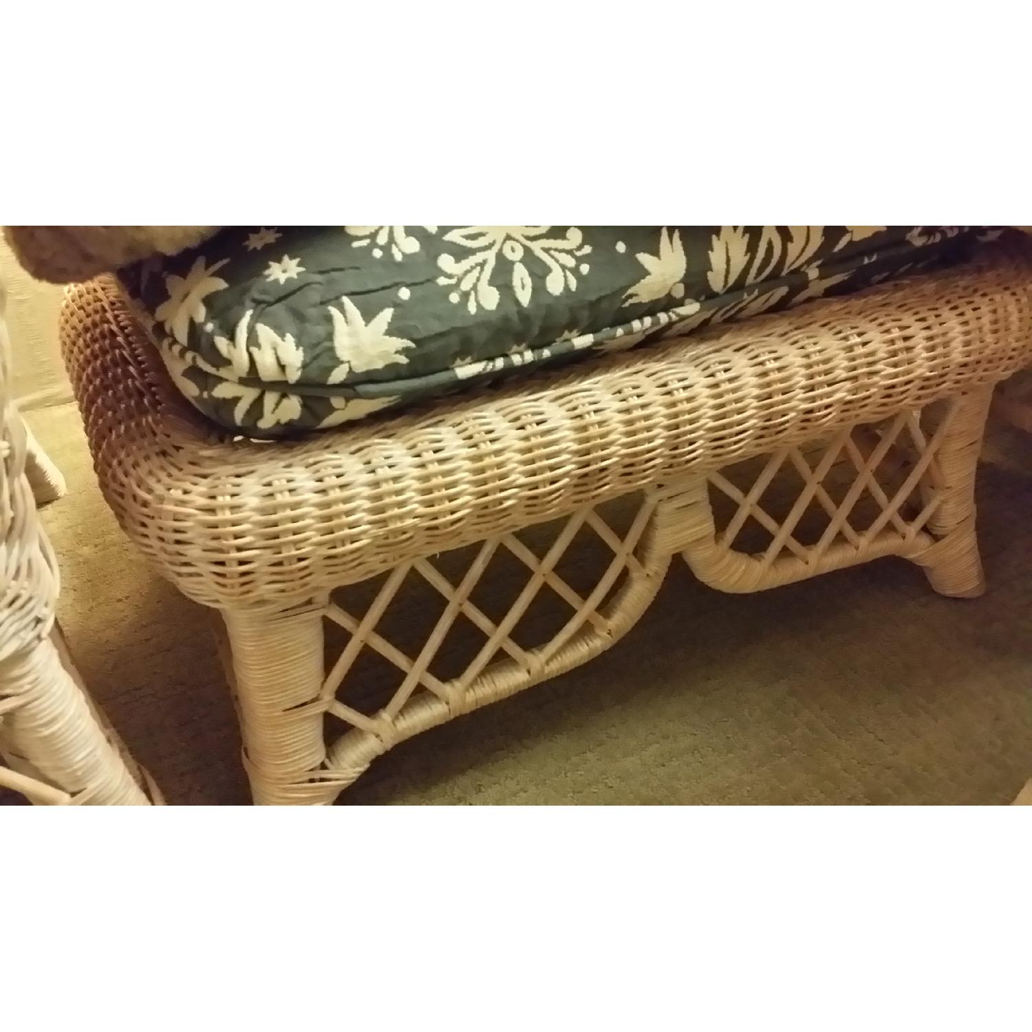 Henry Link Lexington Wicker Lounging Chairs w/ Matching Ottoman - image-4