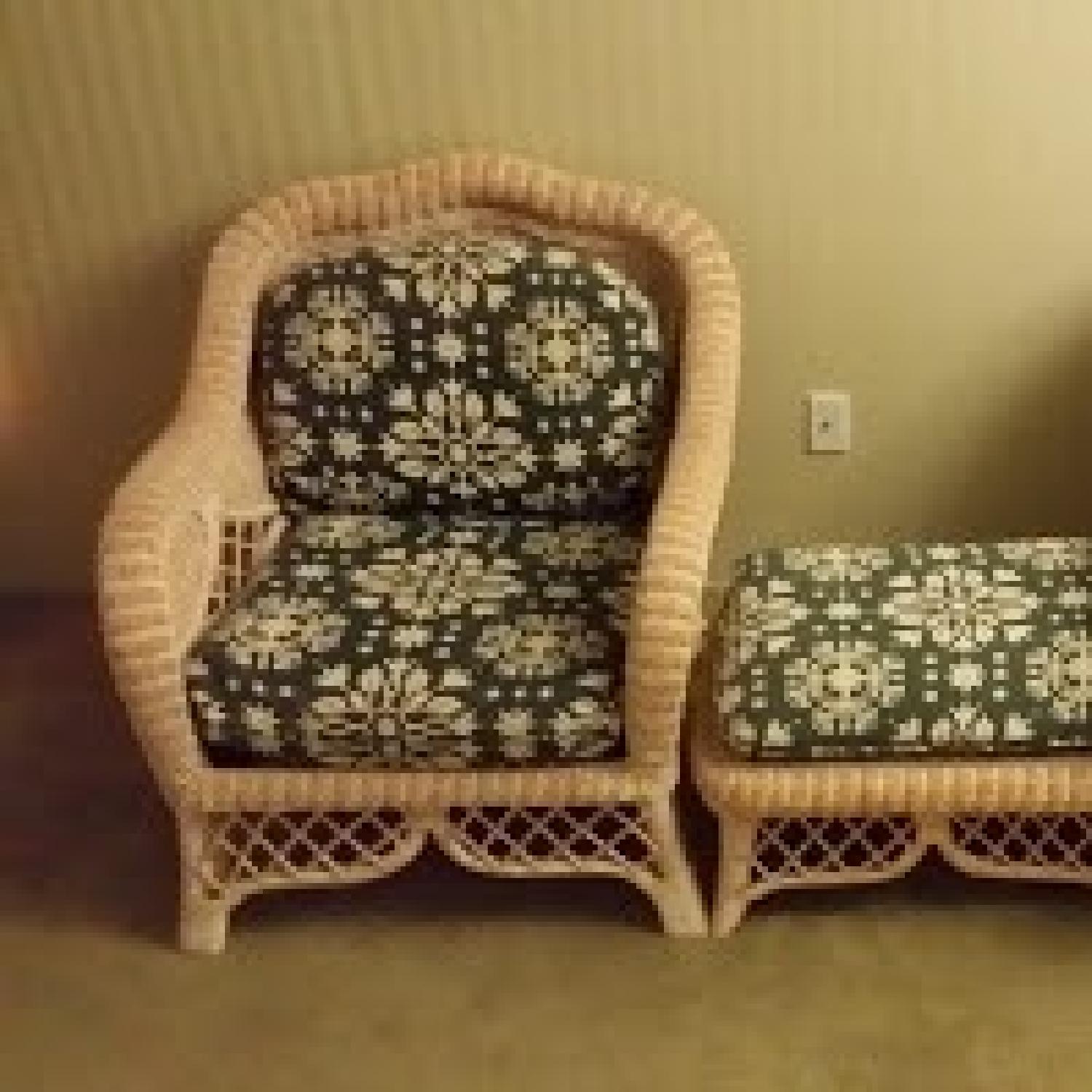 Henry Link Lexington Wicker Lounging Chairs w/ Matching Ottoman - image-5