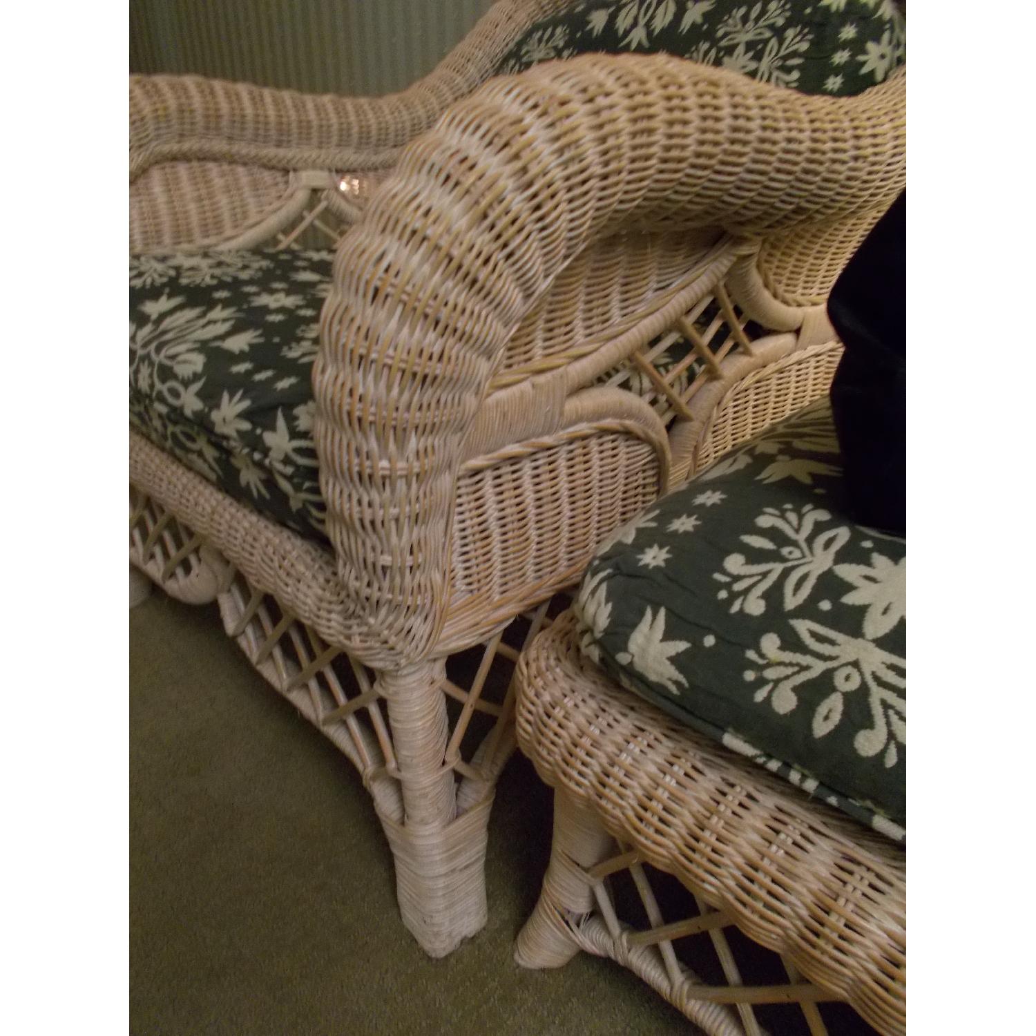 Henry Link Lexington Wicker Lounging Chairs w/ Matching Ottoman - image-9