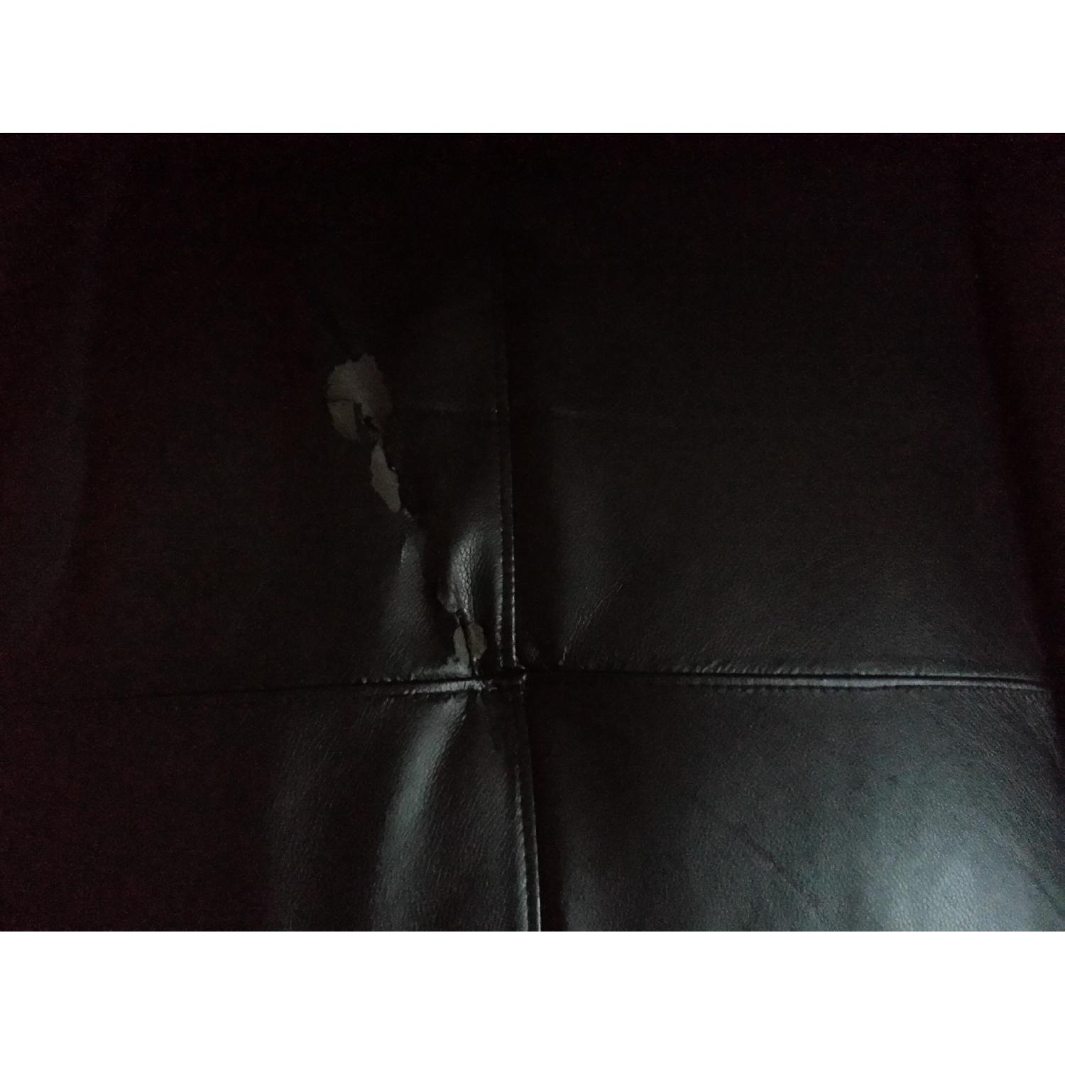 Value City Black Leather Sofa + Loveseat - image-6