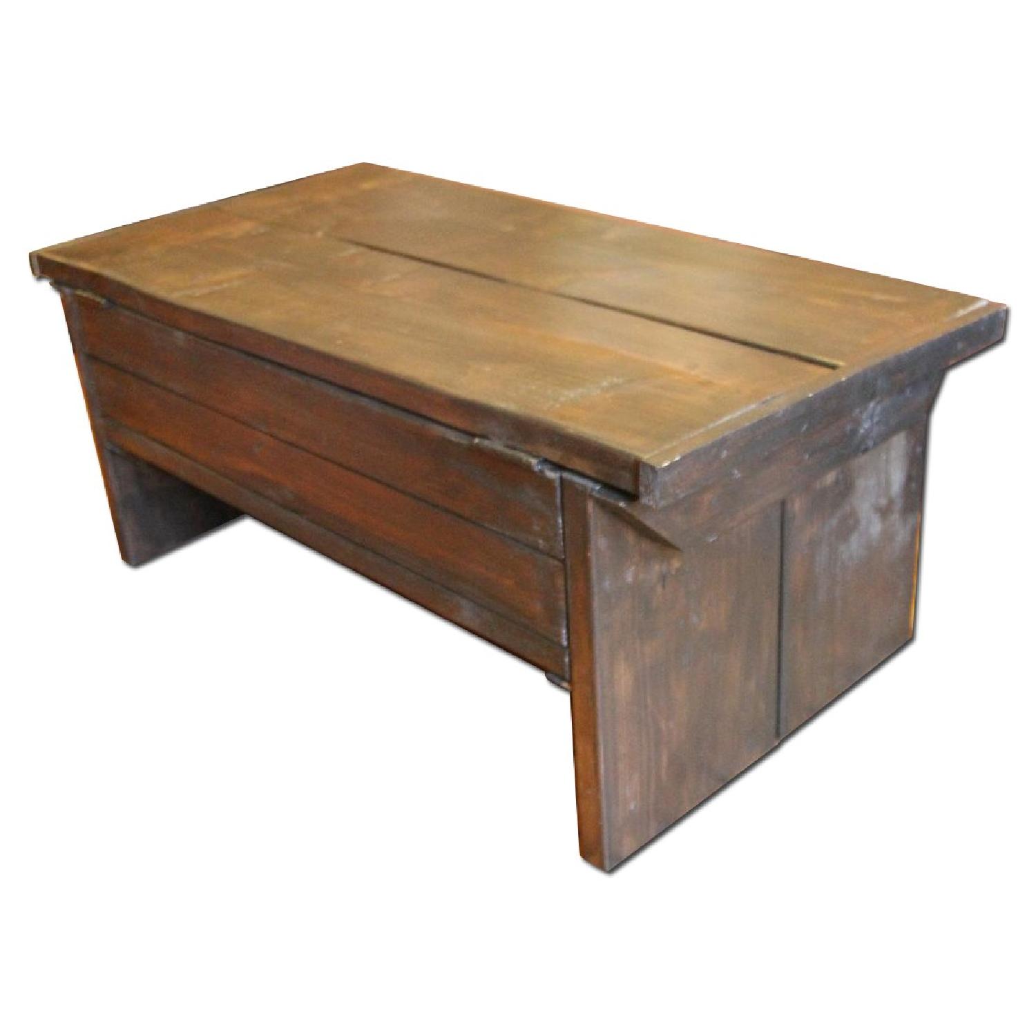 Modern Rust Coffee Table/Trunk - AptDeco
