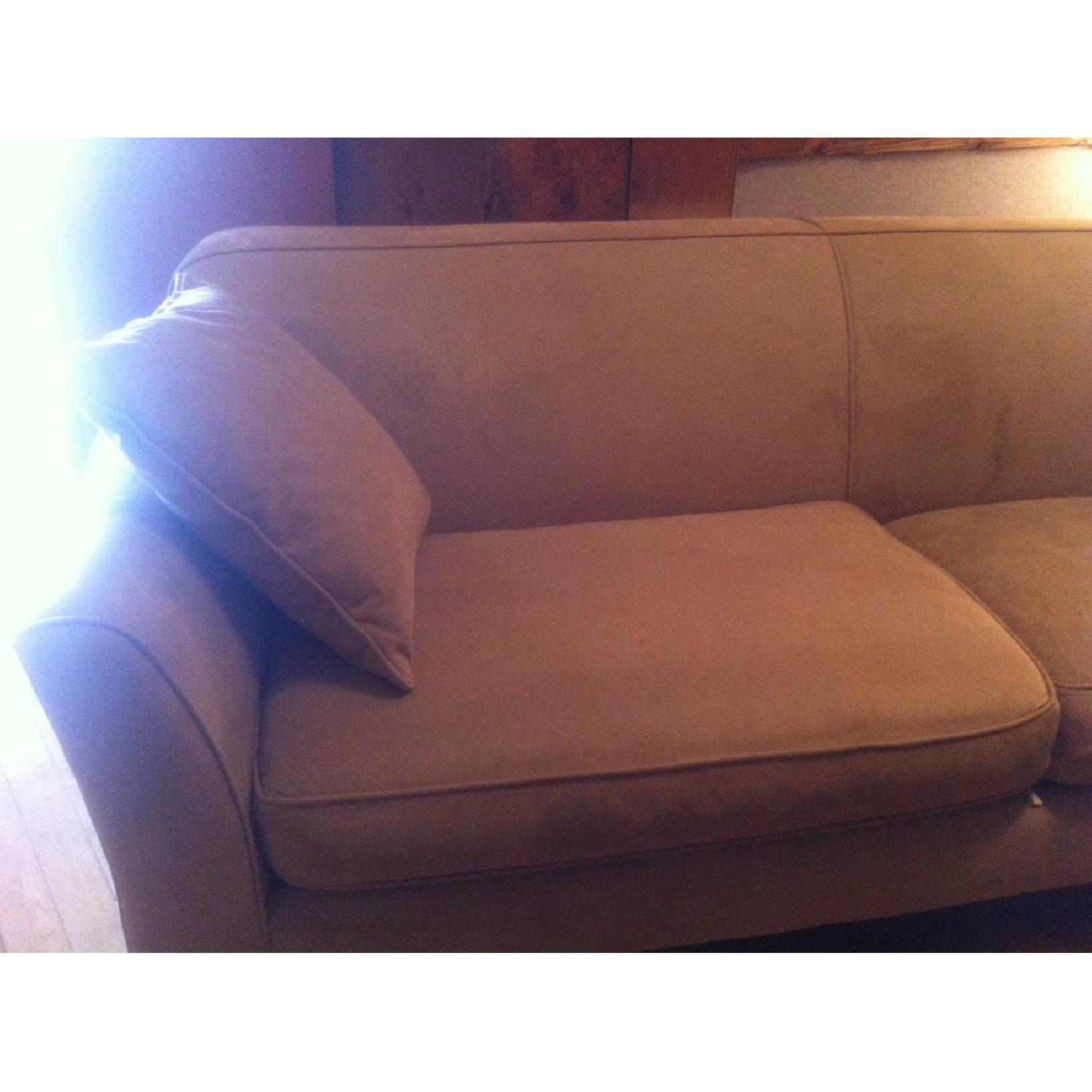Pottery Barn Bernhardt Microsuede Sofa - image-3