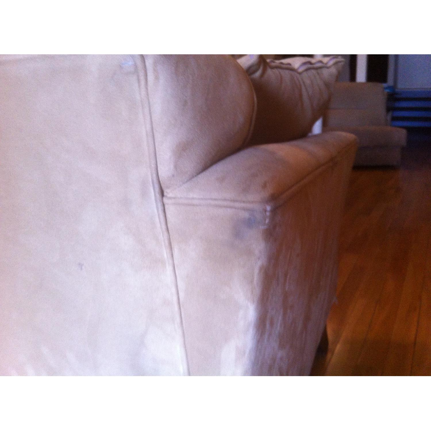 Pottery Barn Bernhardt Microsuede Sofa - image-6