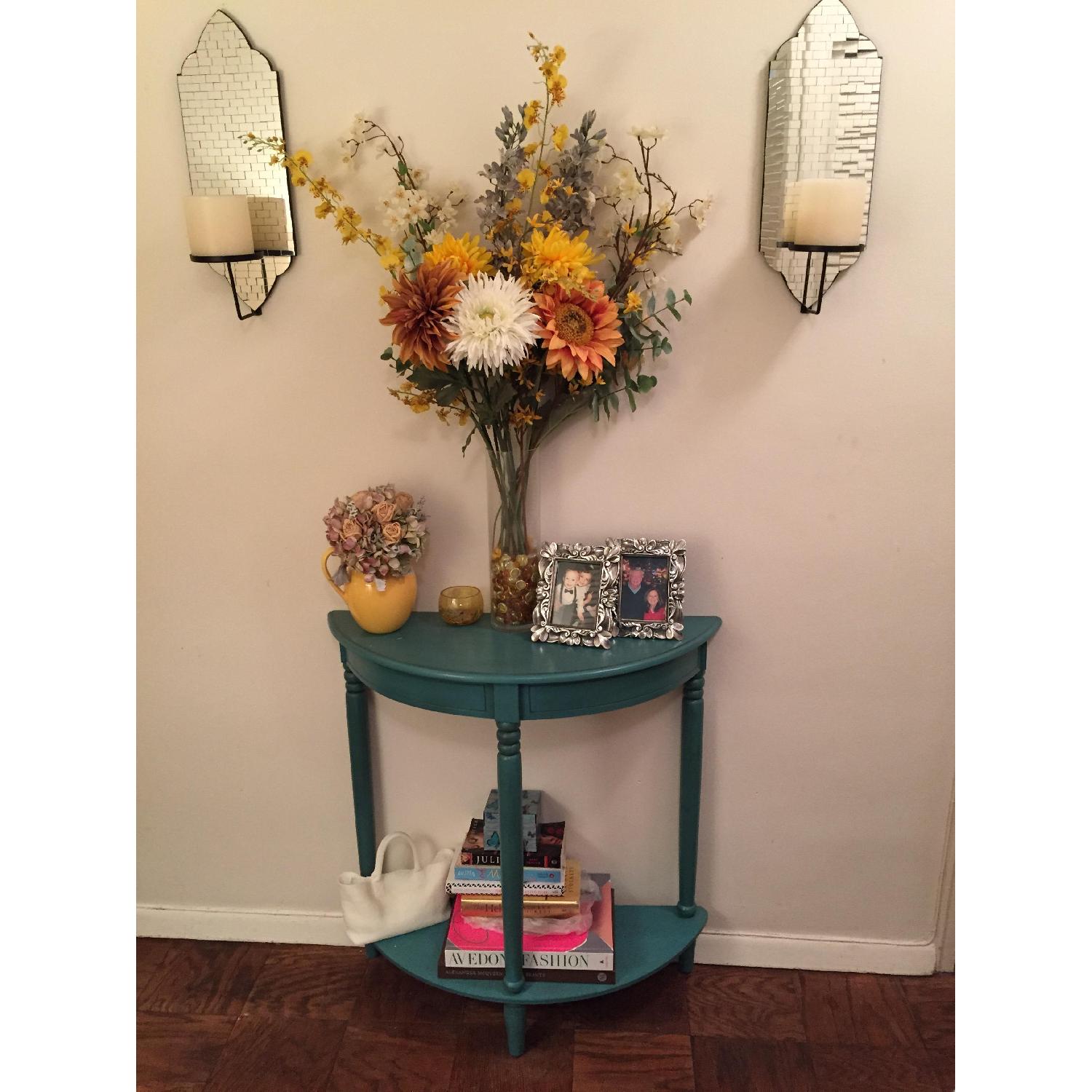 Homegoods Teal Turquoise Hallway Table + Nightstand AptDeco
