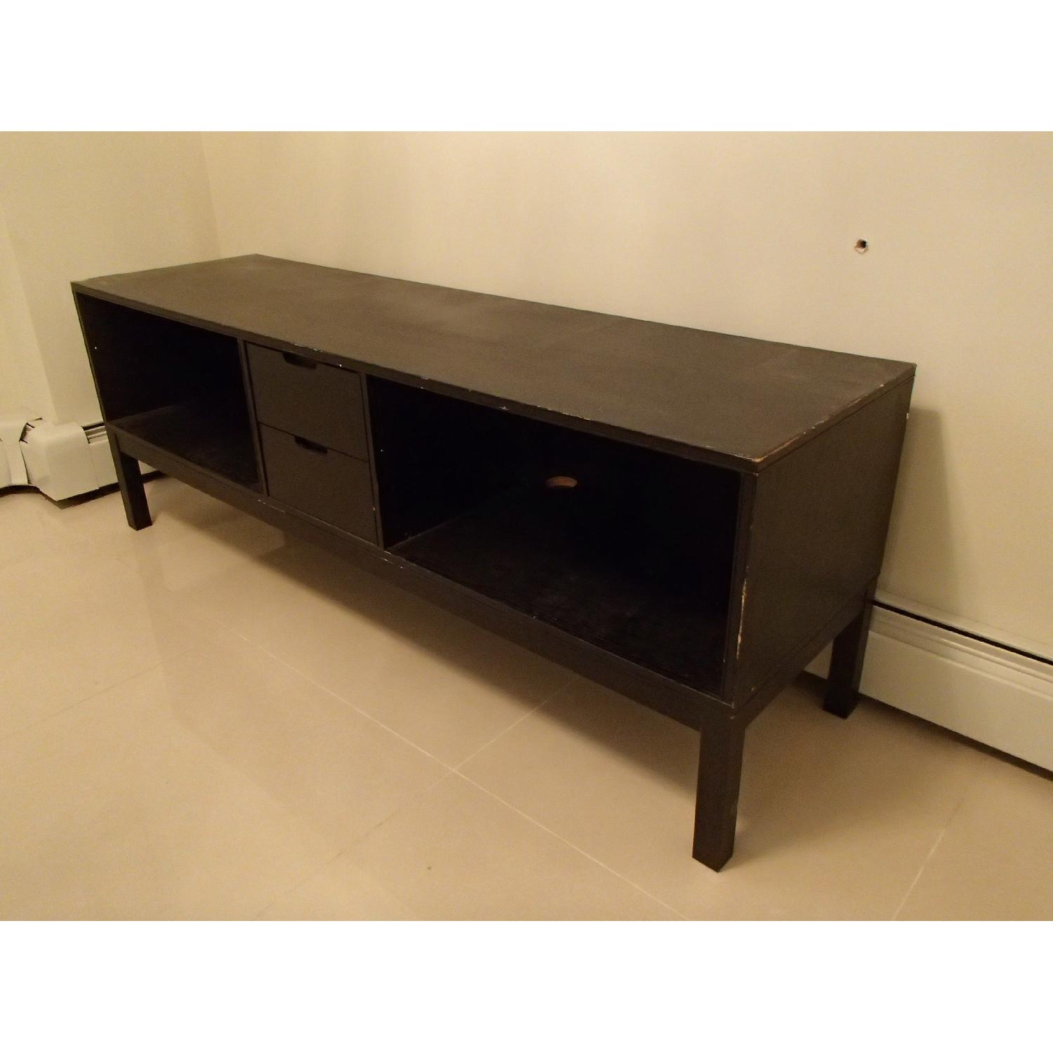 Ikea Black TV Stand AptDeco