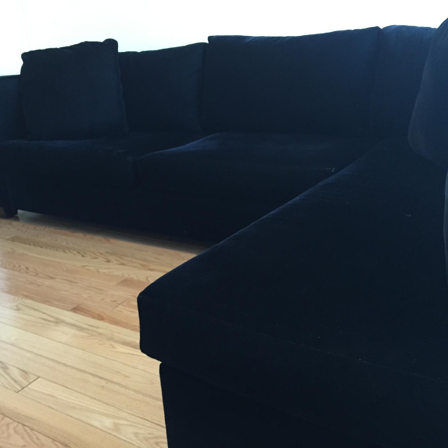 Cal-Moda Black Suede Sectional - image-2