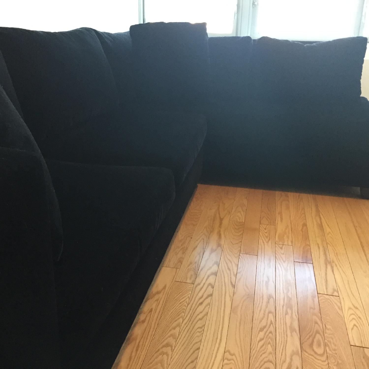 Cal-Moda Black Suede Sectional - image-4