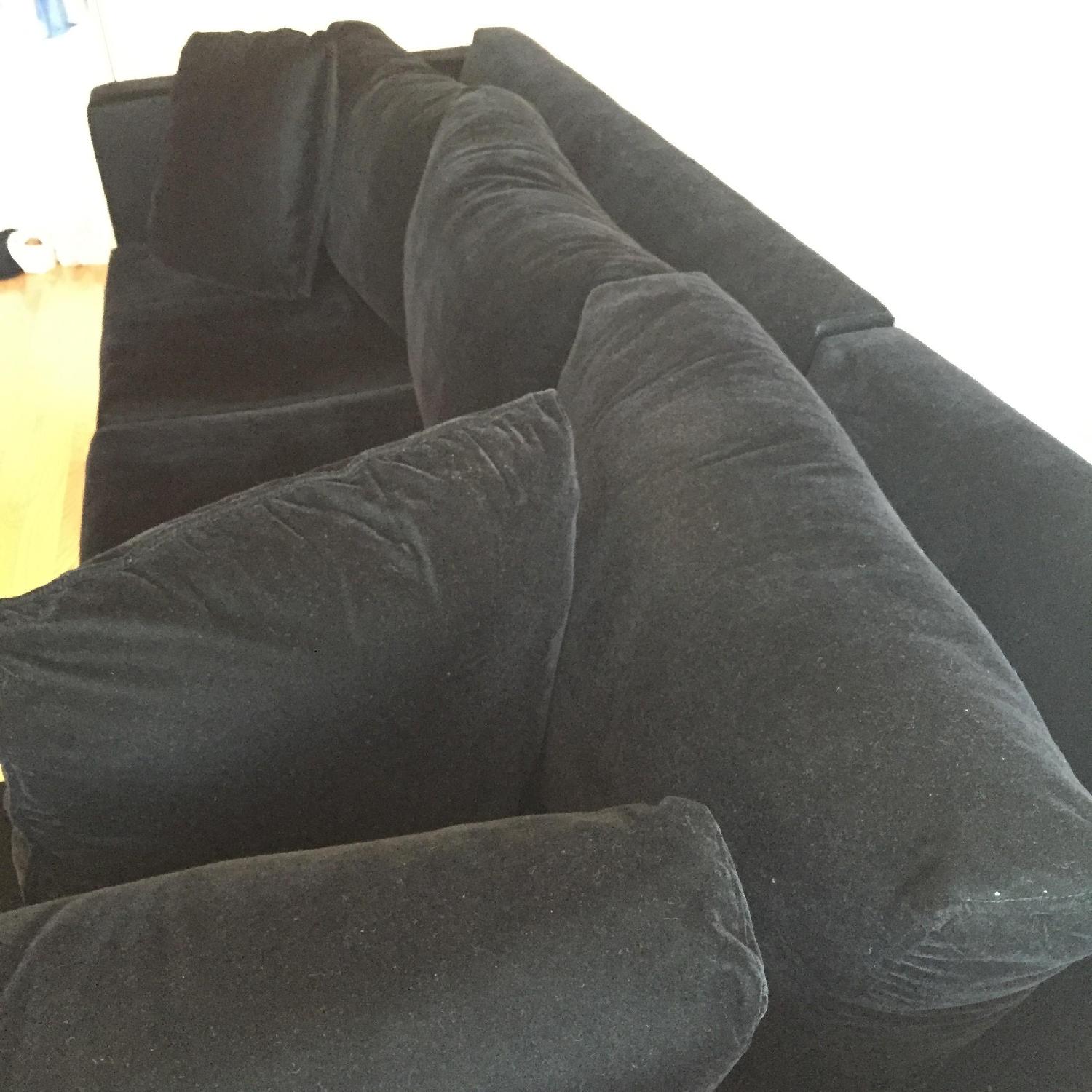 Cal-Moda Black Suede Sectional - image-5