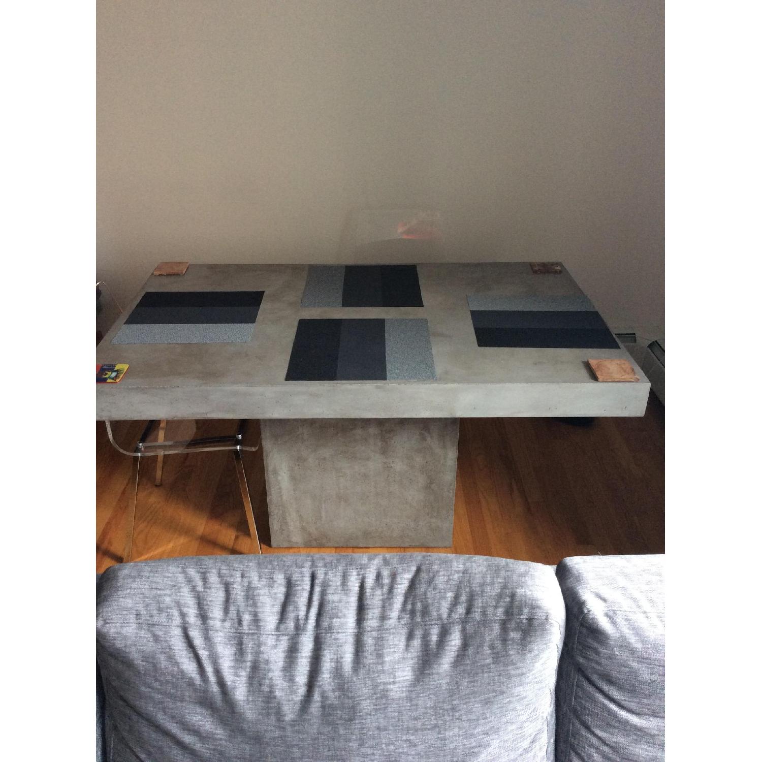 CB2 Fuze Grey Dining Table - image-3
