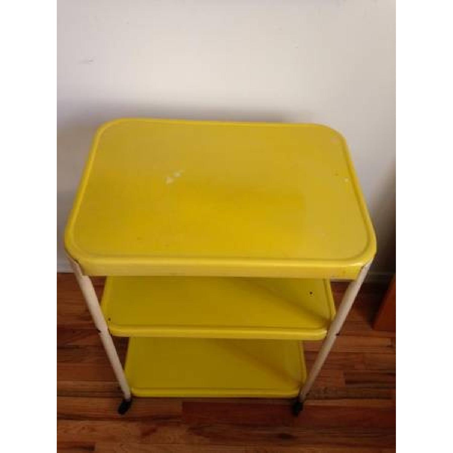Vintage Costco Enamel Rolling Cart - image-2