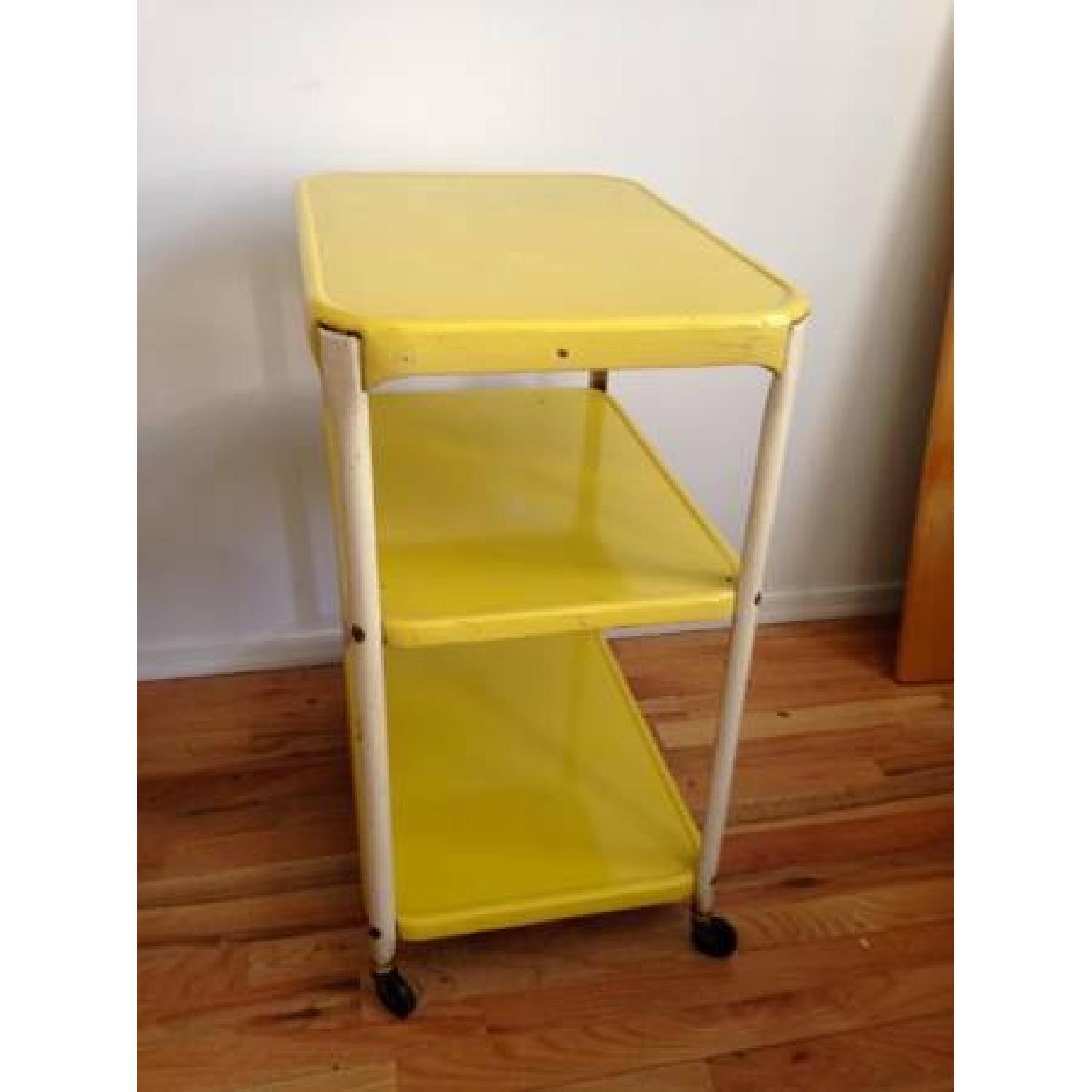 Vintage Costco Enamel Rolling Cart - image-3