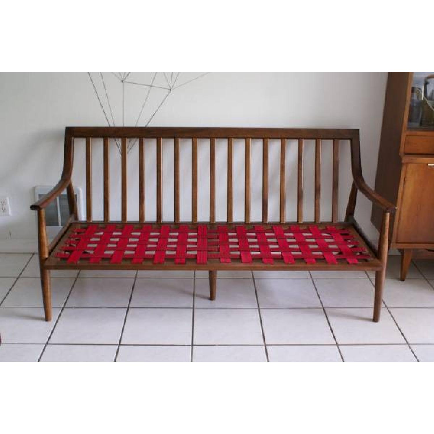 Gingko Mid-Century Modern Style Leather Adam Sofa - image-6